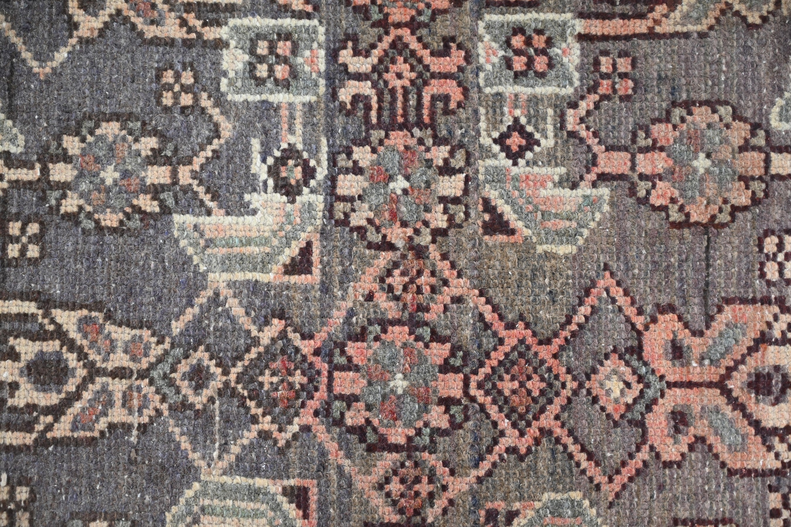 Persian Birjand runner rug in dark brown and taupe, view 13 of 18