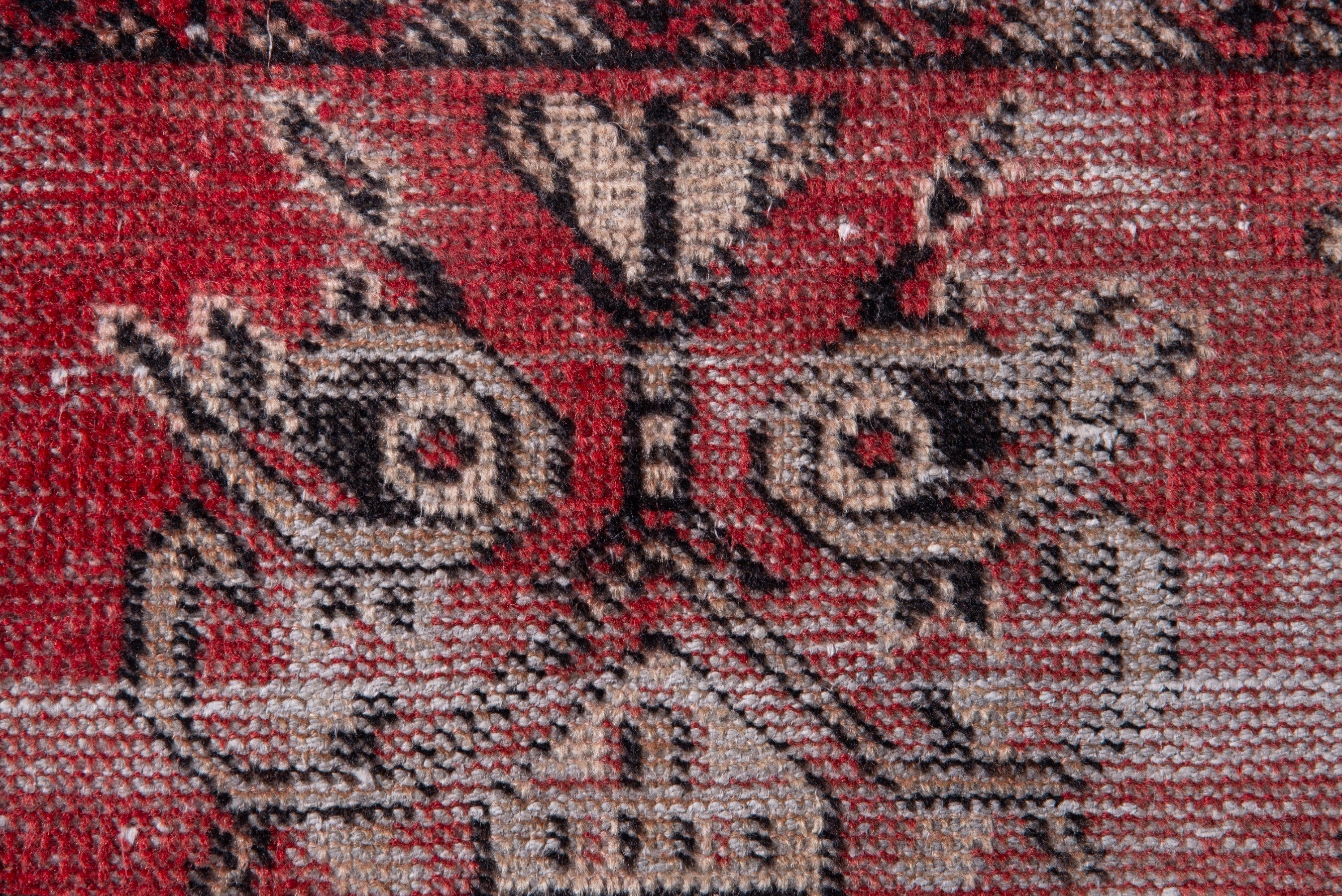 Persian Ferdos accent rug in greige and faded red, view 10 of 13