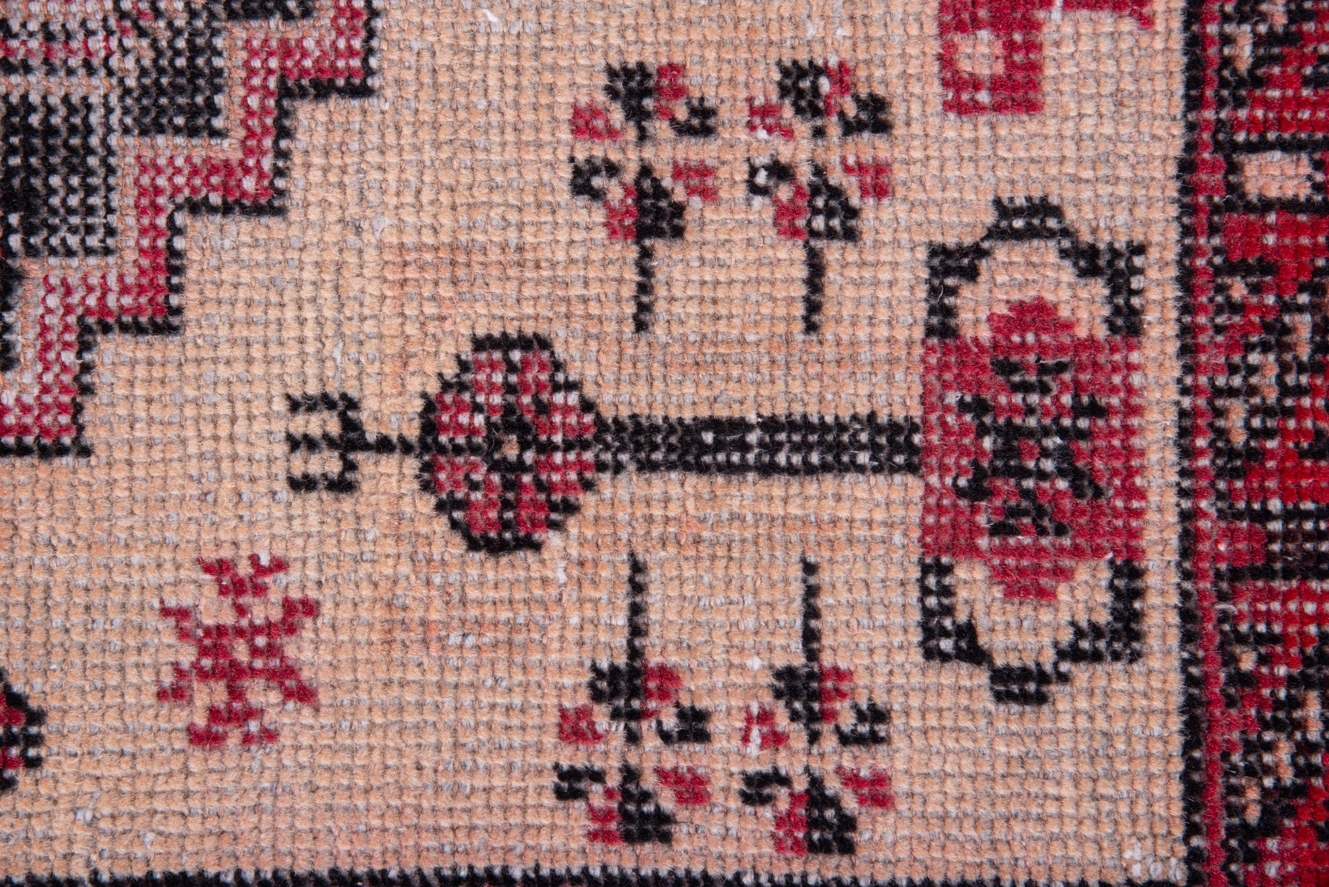Persian Baluch runner rug in burgundy and faded red, view 11 of 15