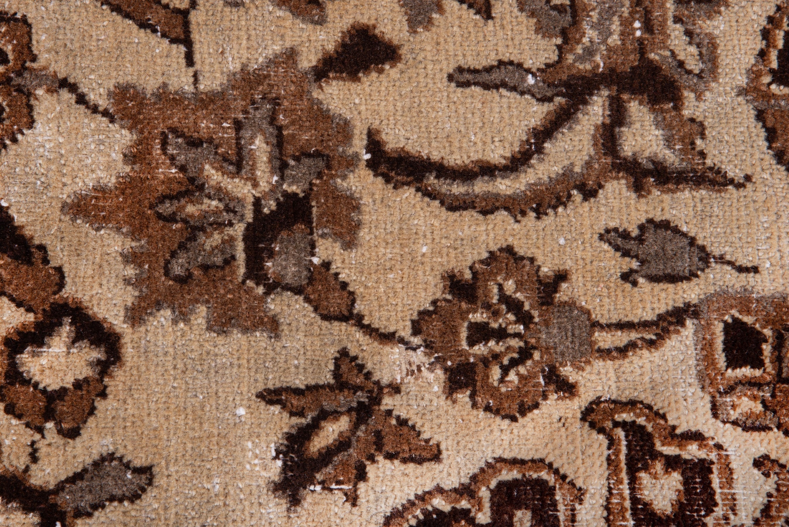 Persian Kashan area rug in ivory and rust, view 10 of 14