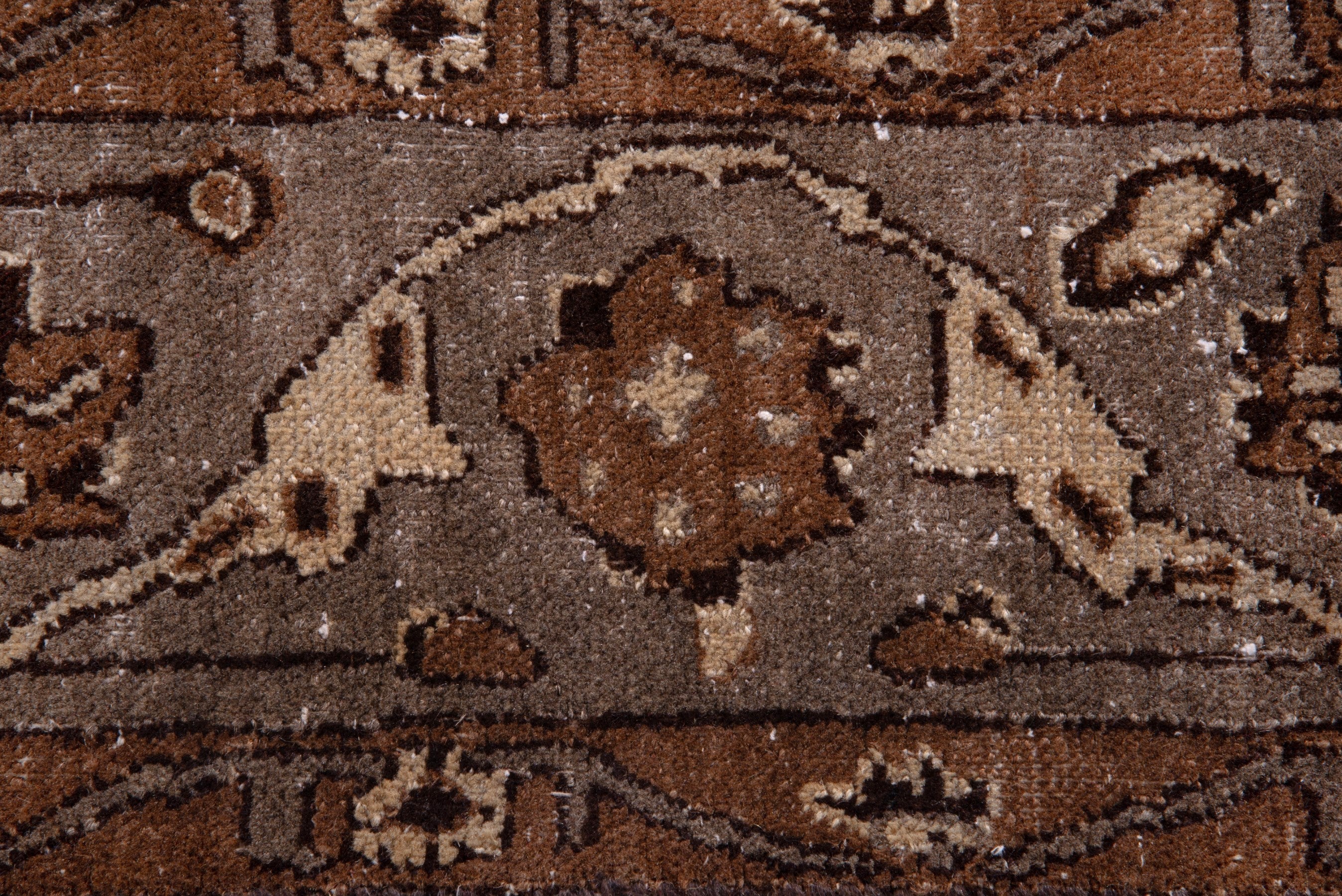 Persian Kashan area rug in ivory and rust, view 12 of 14
