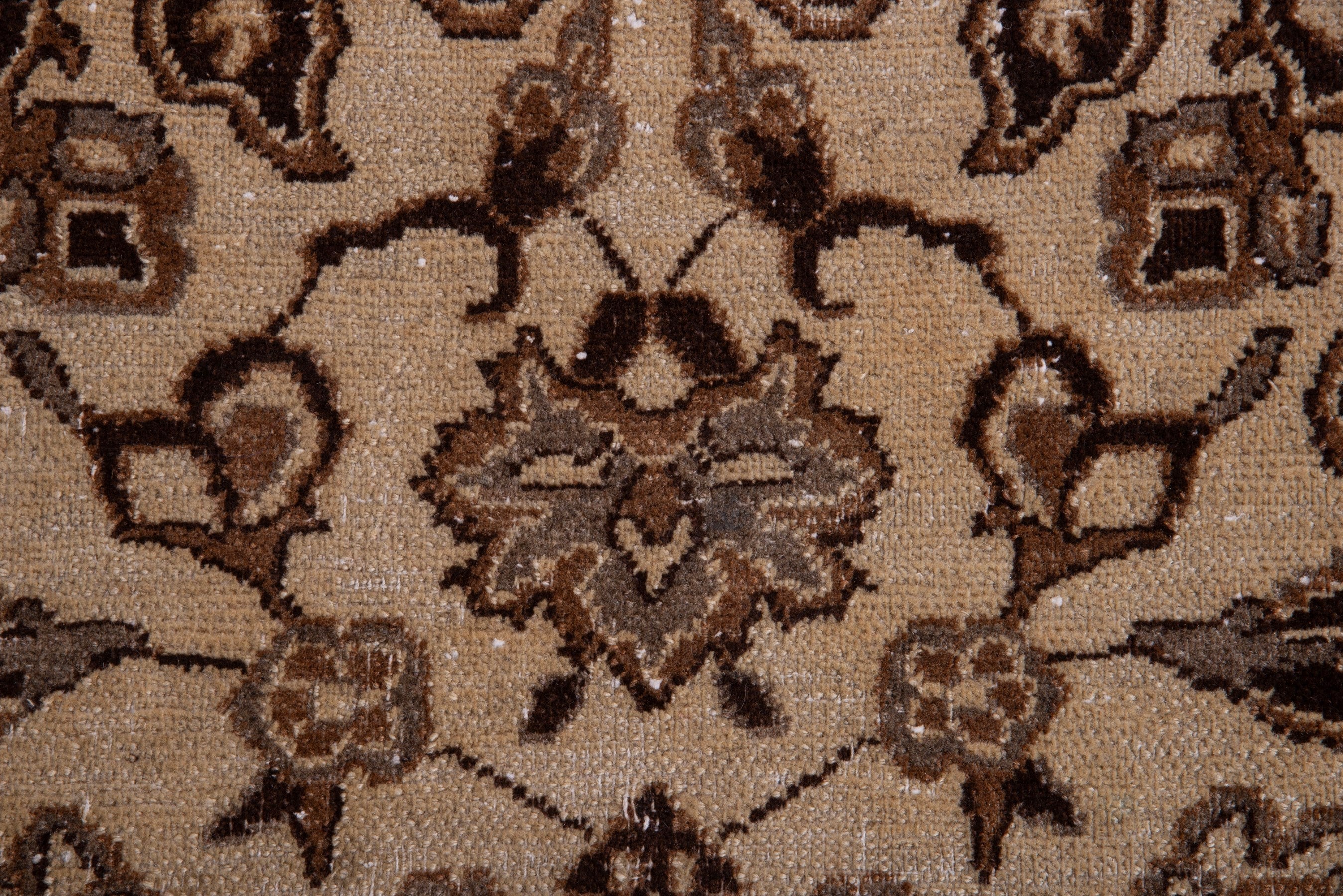 Persian Kashan area rug in ivory and rust, view 13 of 14