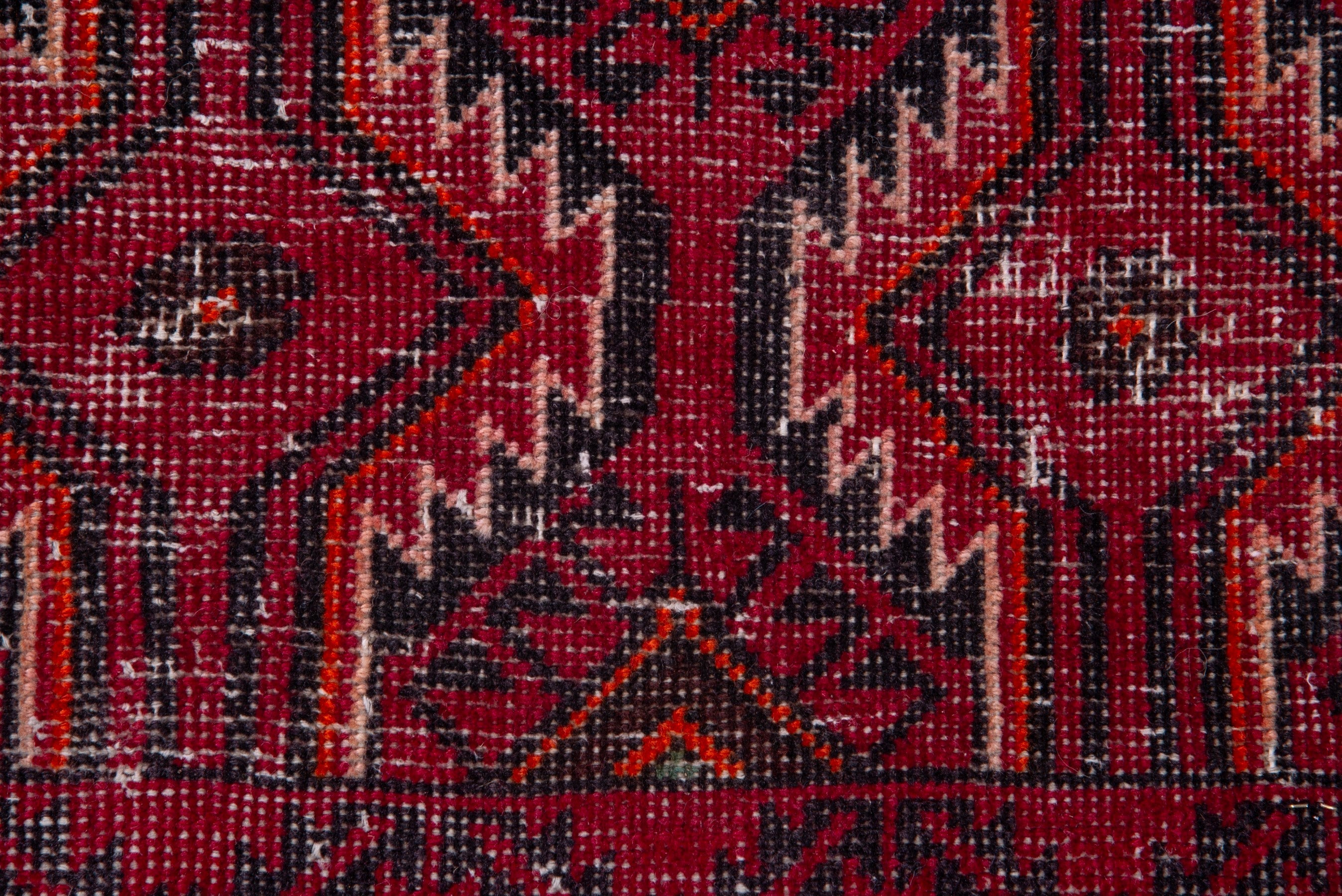 Persian Baluch runner rug in deep red and burgundy, view 13 of 14