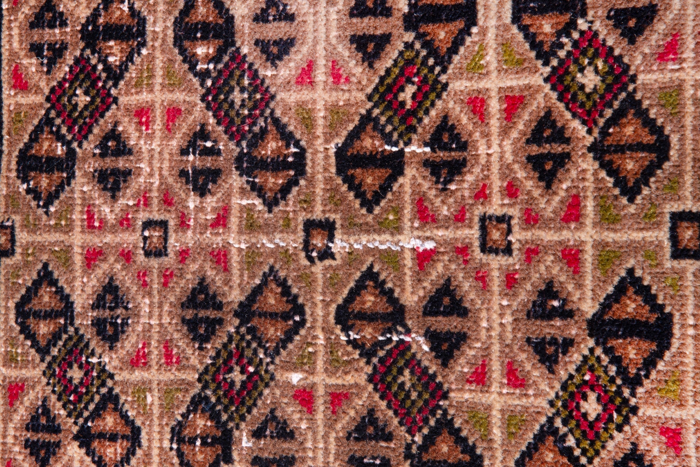 Persian Torkaman accent rug in rose and faded red, view 10 of 19