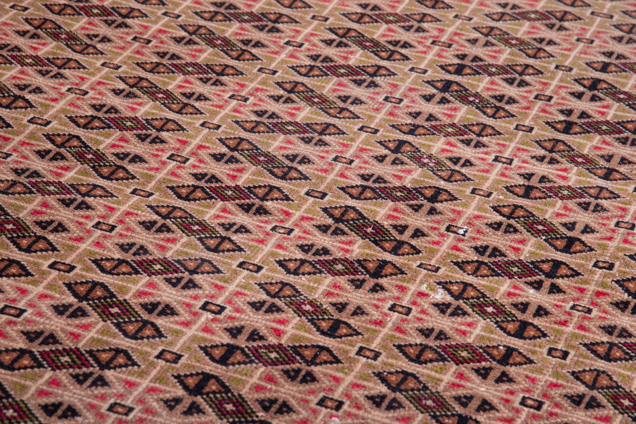 Persian Torkaman accent rug in rose and faded red, view 9 of 19