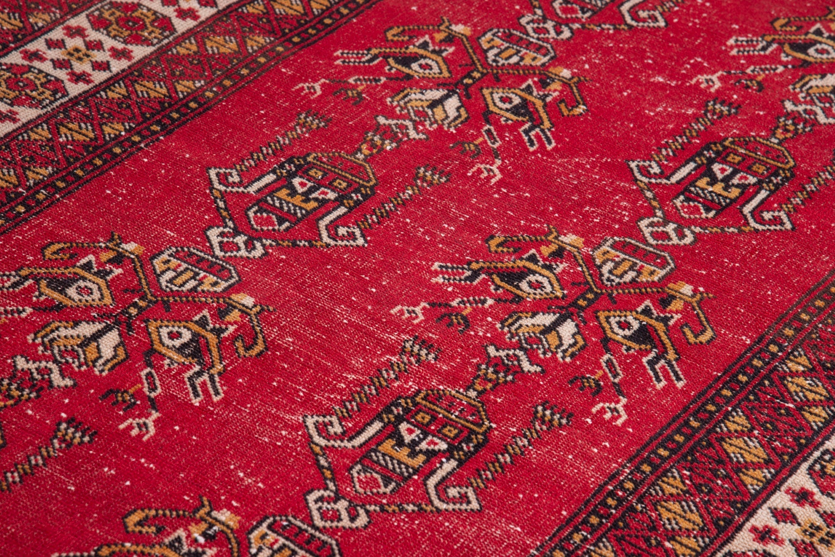 Persian Ferdos accent rug in deep red and burgundy, view 9 of 17
