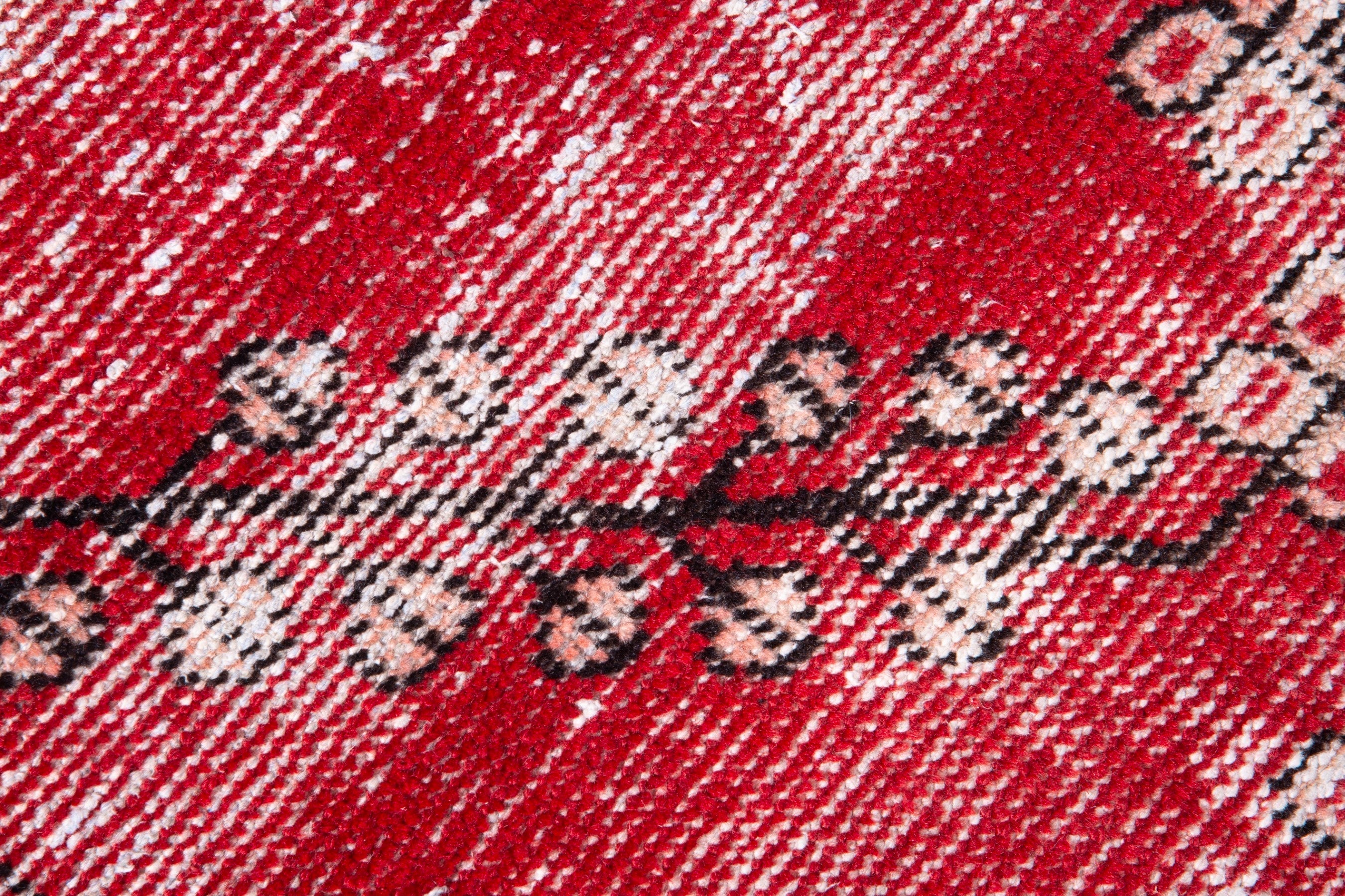Persian Ferdos accent rug in faded red and stone, view 12 of 15