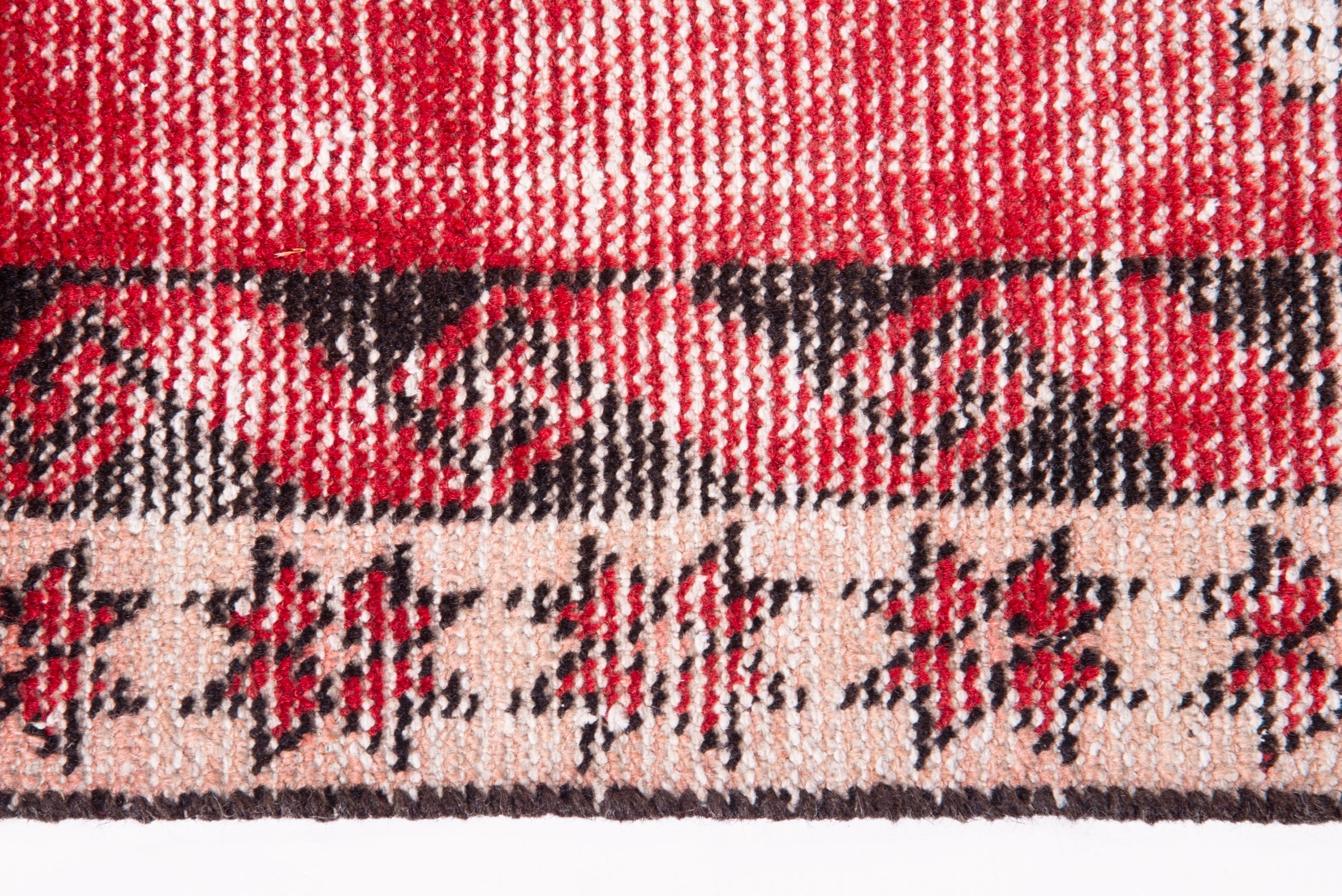Persian Ferdos accent rug in faded red and stone, view 9 of 15