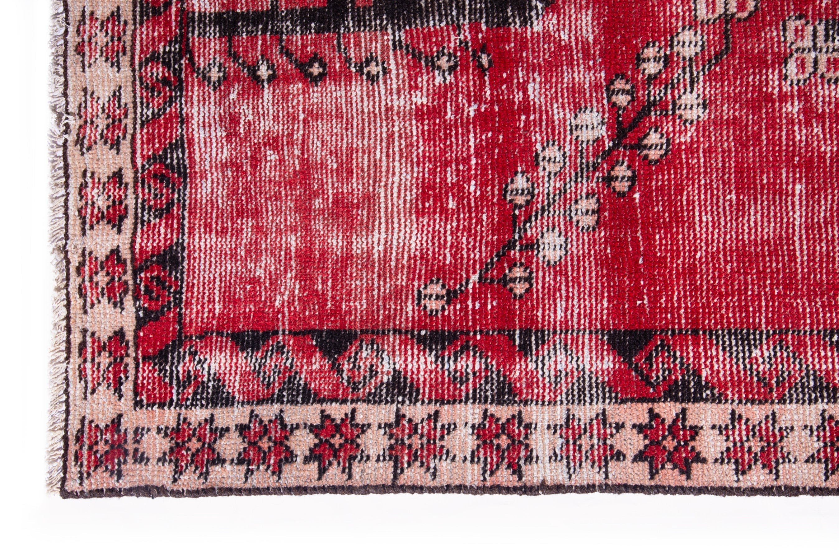 Persian Ferdos accent rug in faded red and stone, view 5 of 15