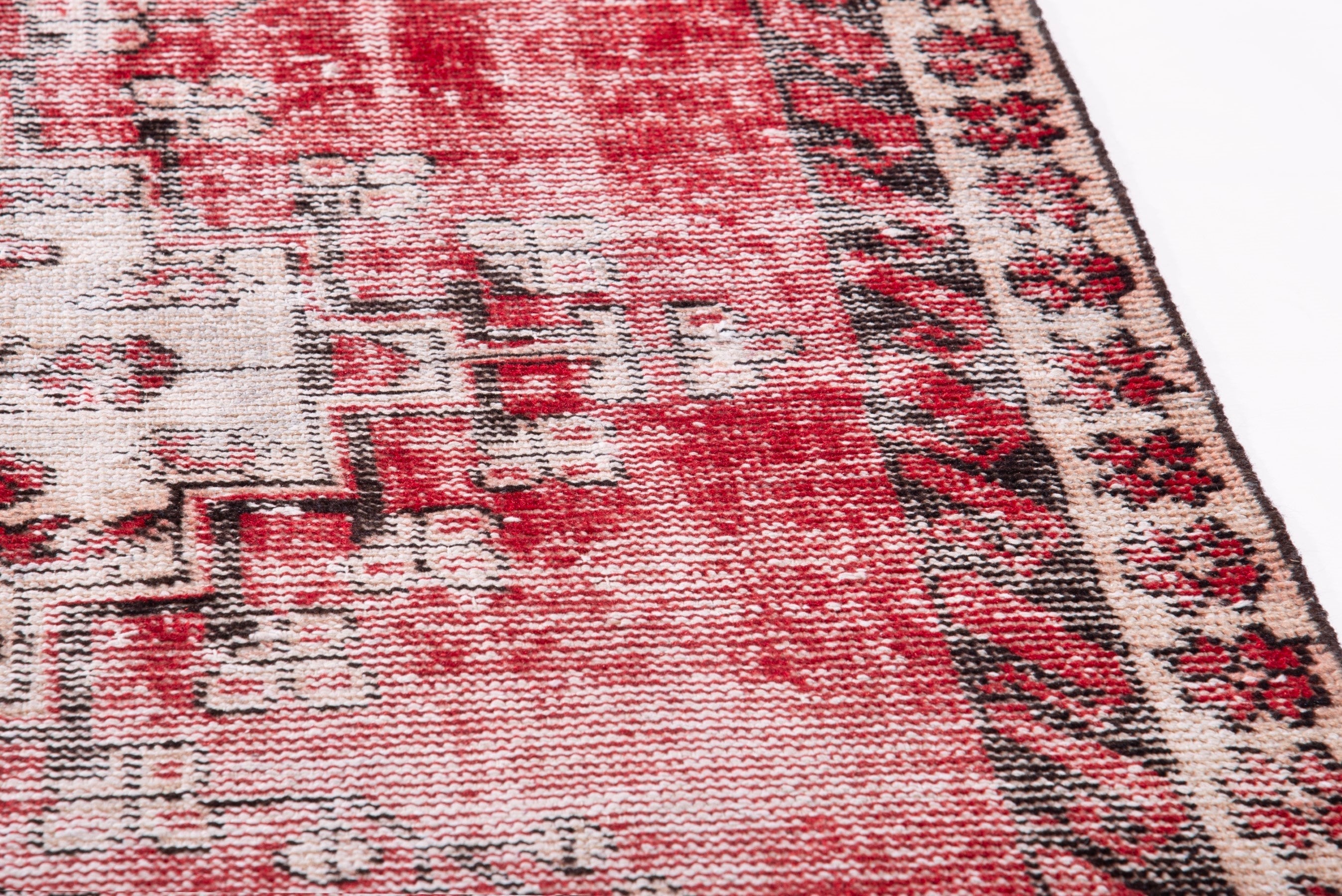 Persian Ferdos accent rug in faded red and stone, view 7 of 15