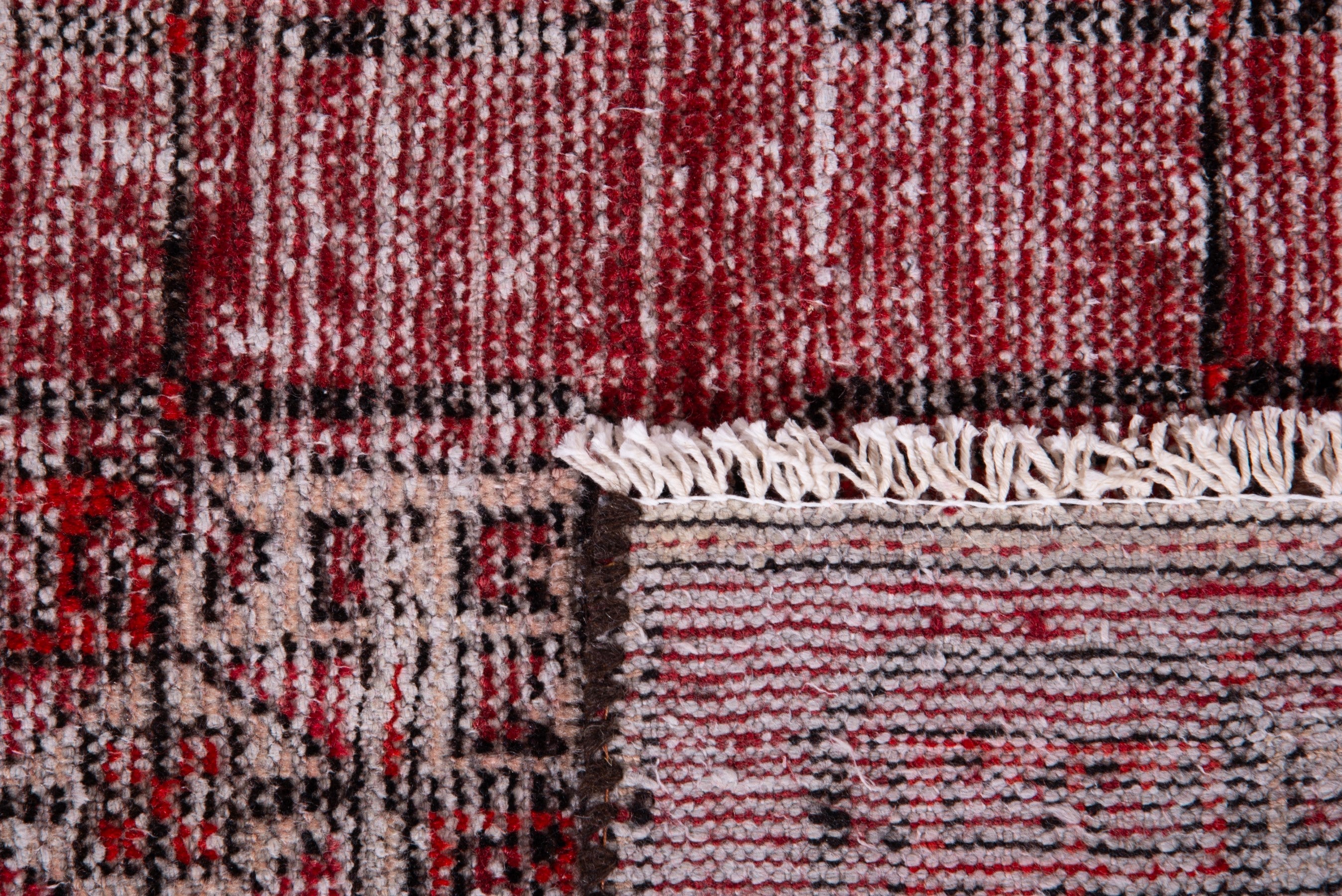 Persian Ferdos accent rug in burgundy and muted pink, view 15 of 15