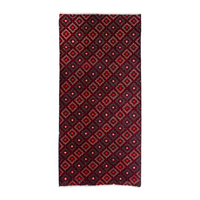 Persian Baluch runner rug in burgundy and deep red, 2'11" x 6'3"