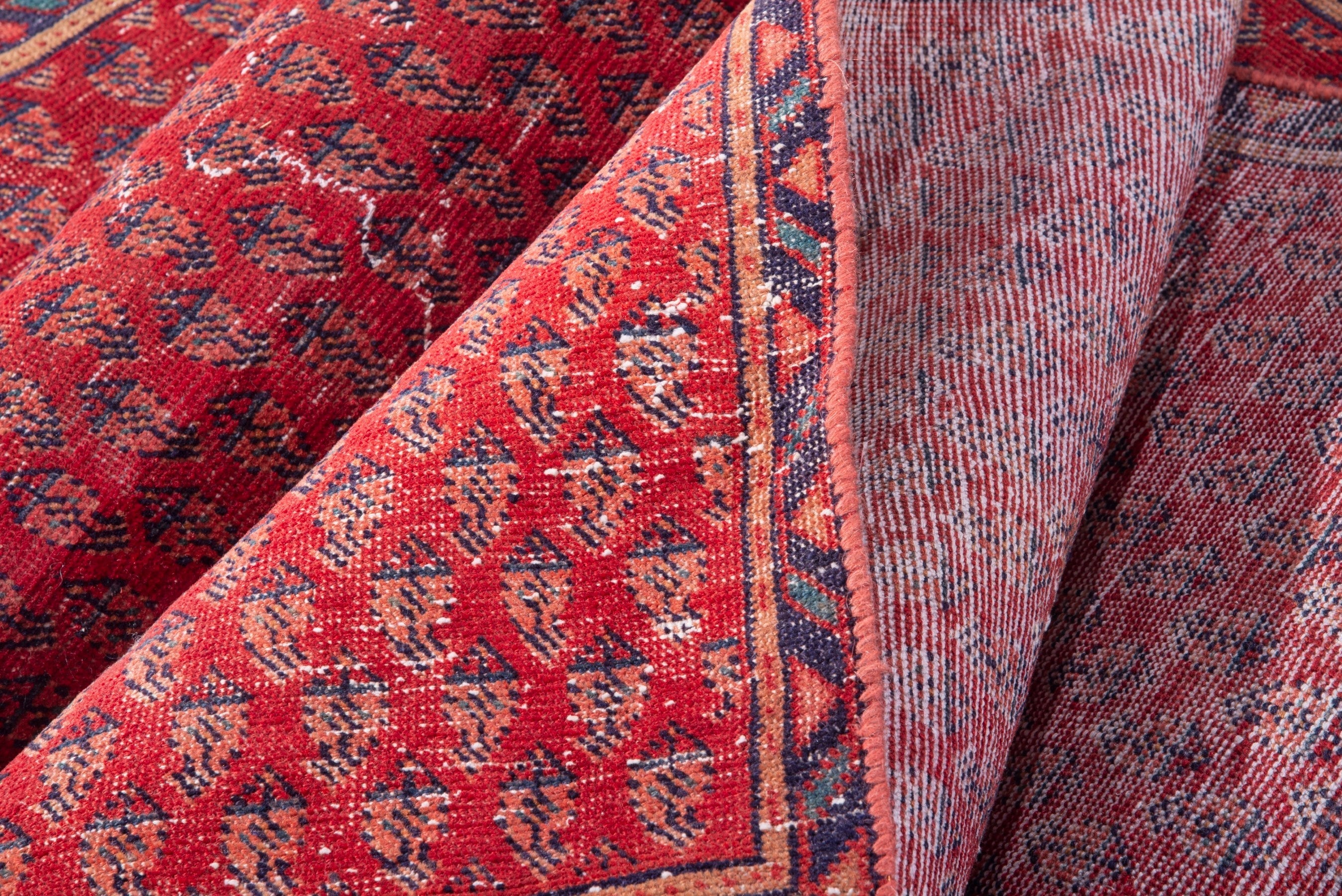 Persian Arak runner rug in deep red and burgundy, view 13 of 19