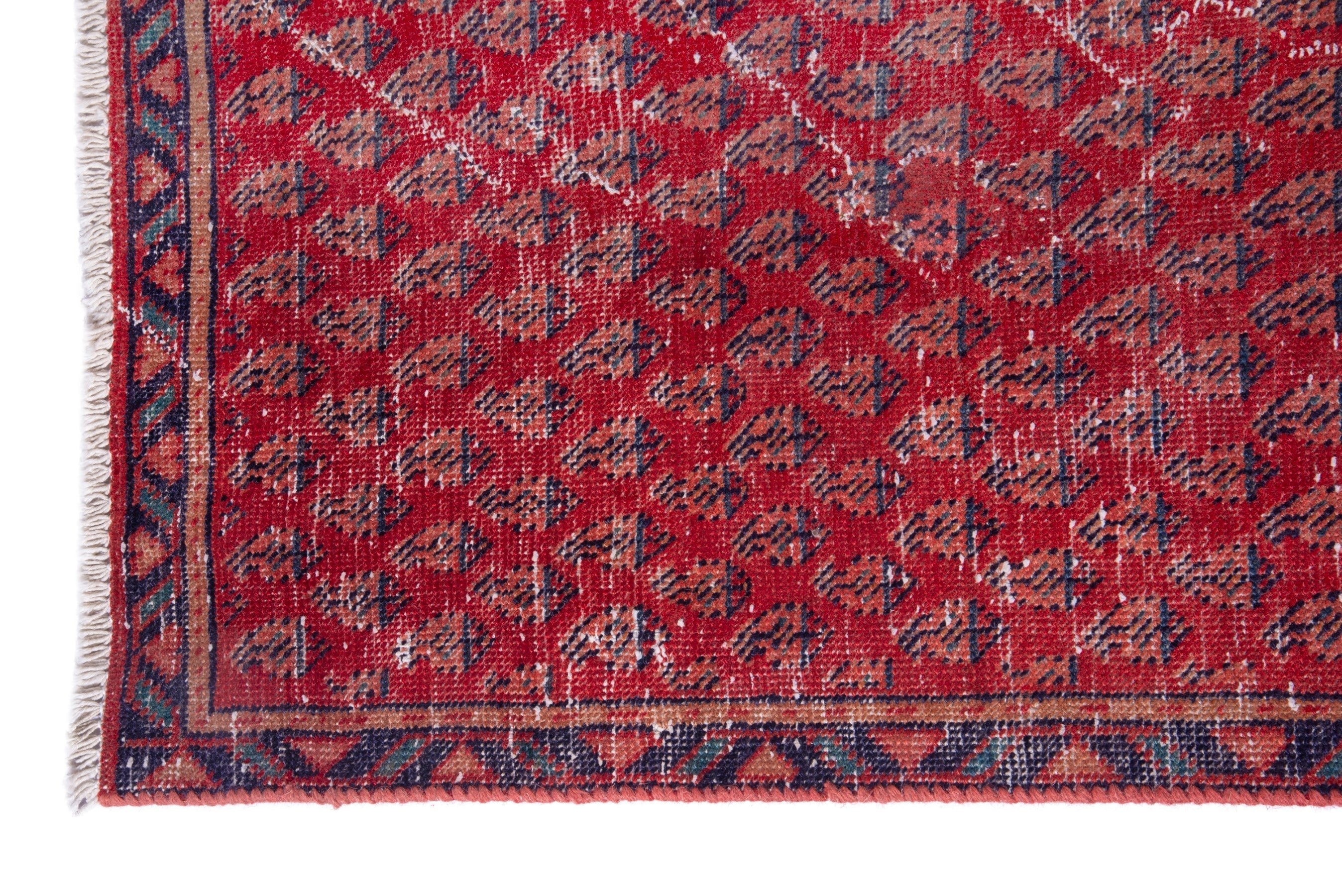 Persian Arak runner rug in deep red and burgundy, view 5 of 19