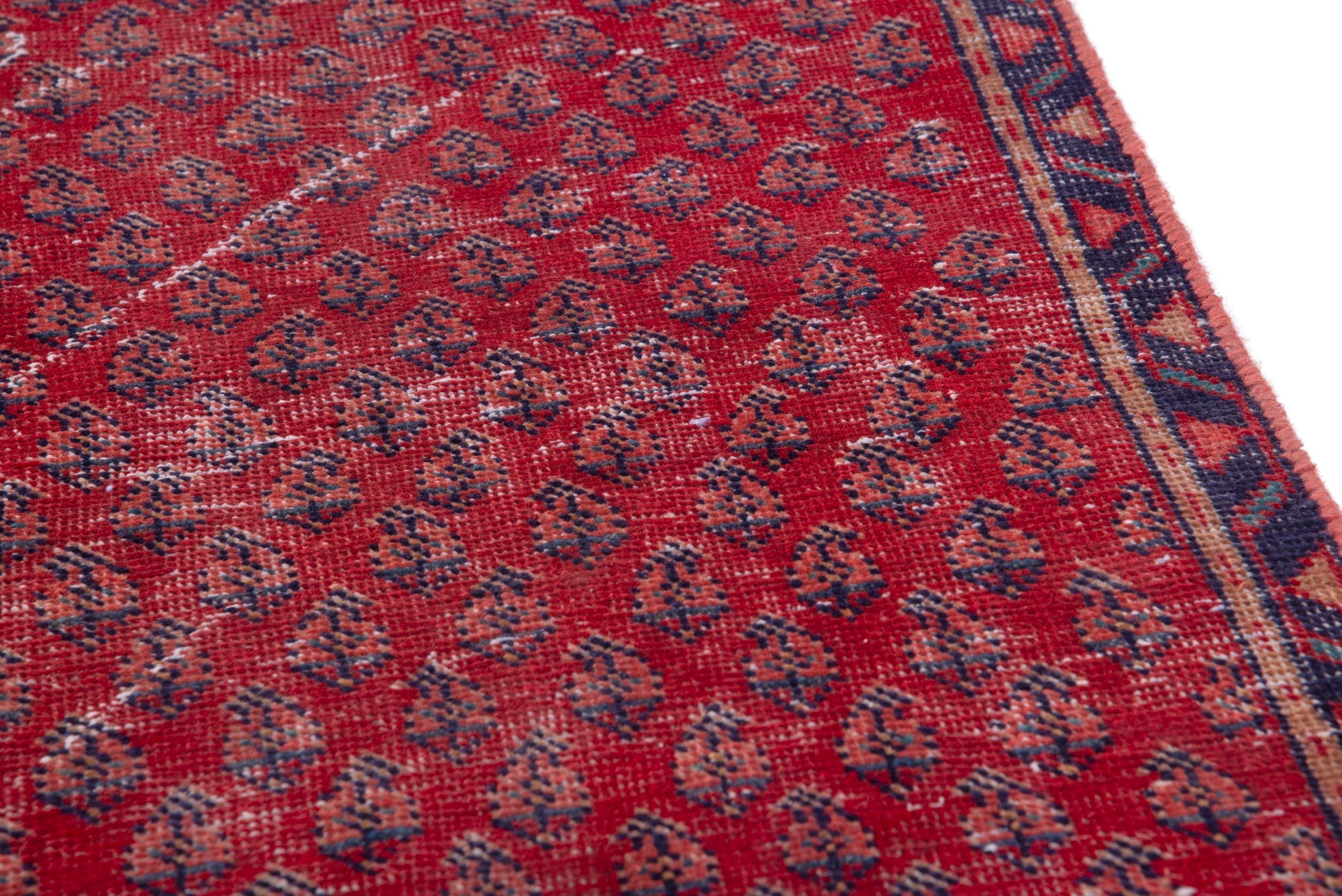 Persian Arak runner rug in deep red and burgundy, view 7 of 19