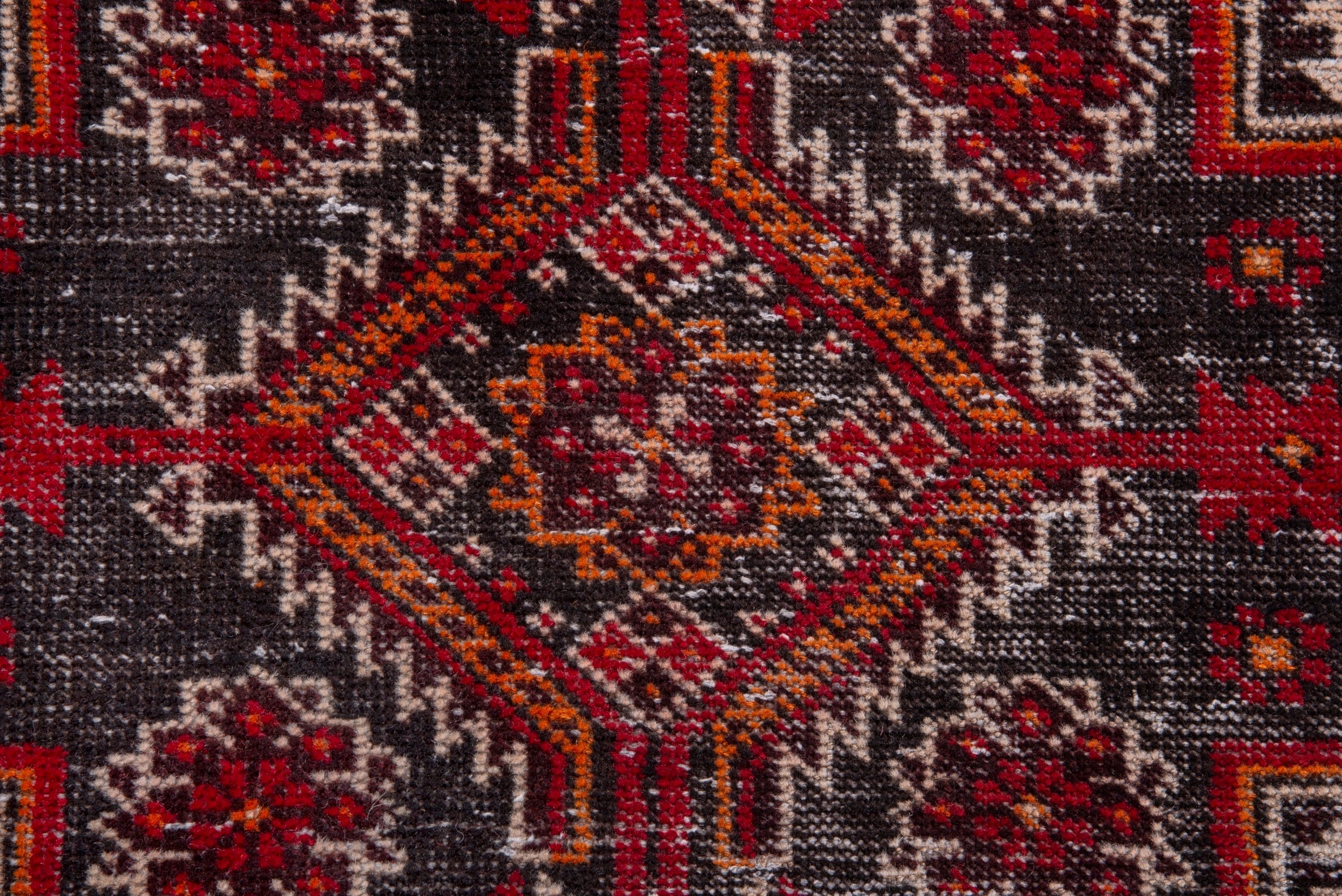 Persian Baluch accent rug in deep red and burgundy, view 14 of 19