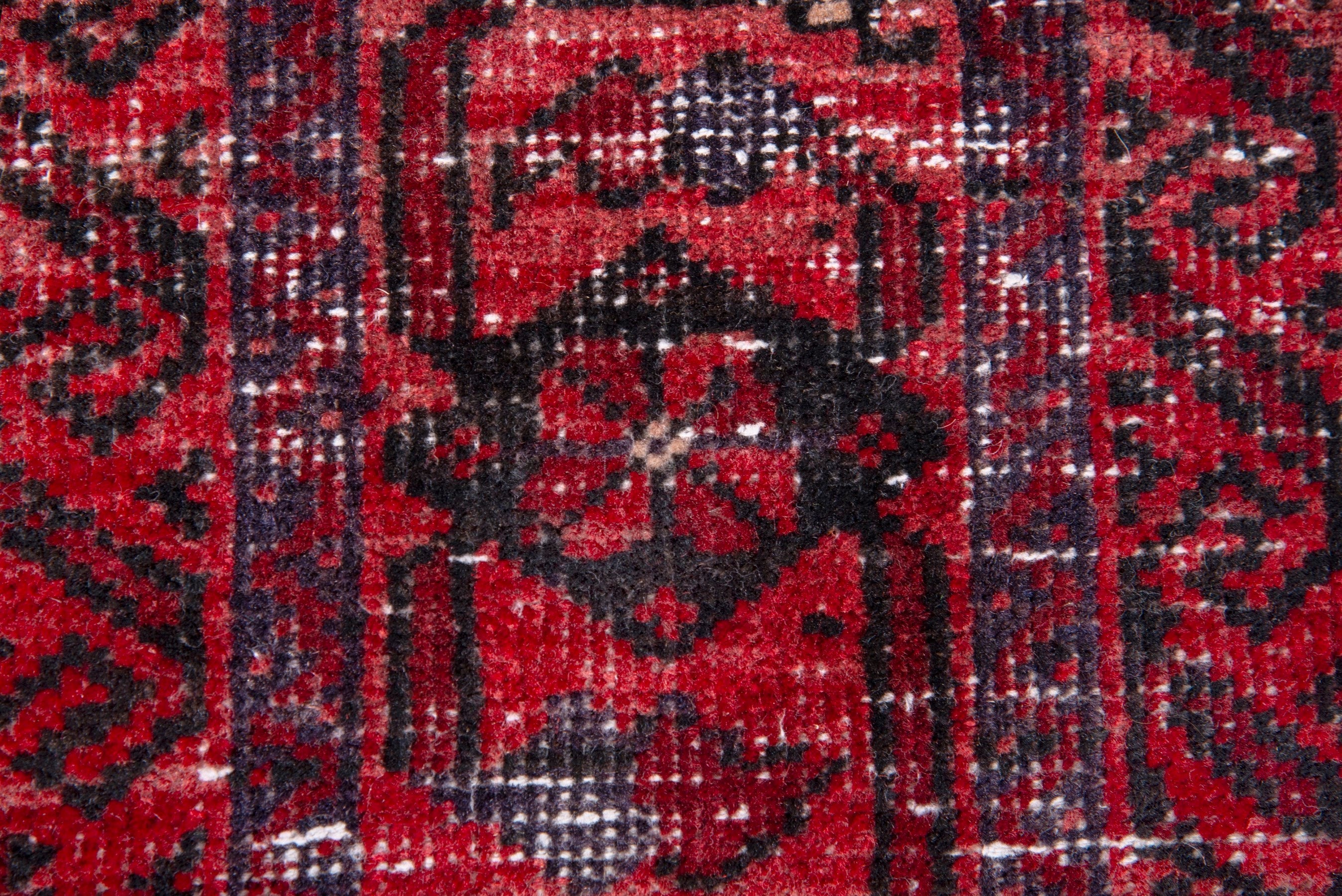 Persian Baluch runner rug in deep red and faded red, view 10 of 16