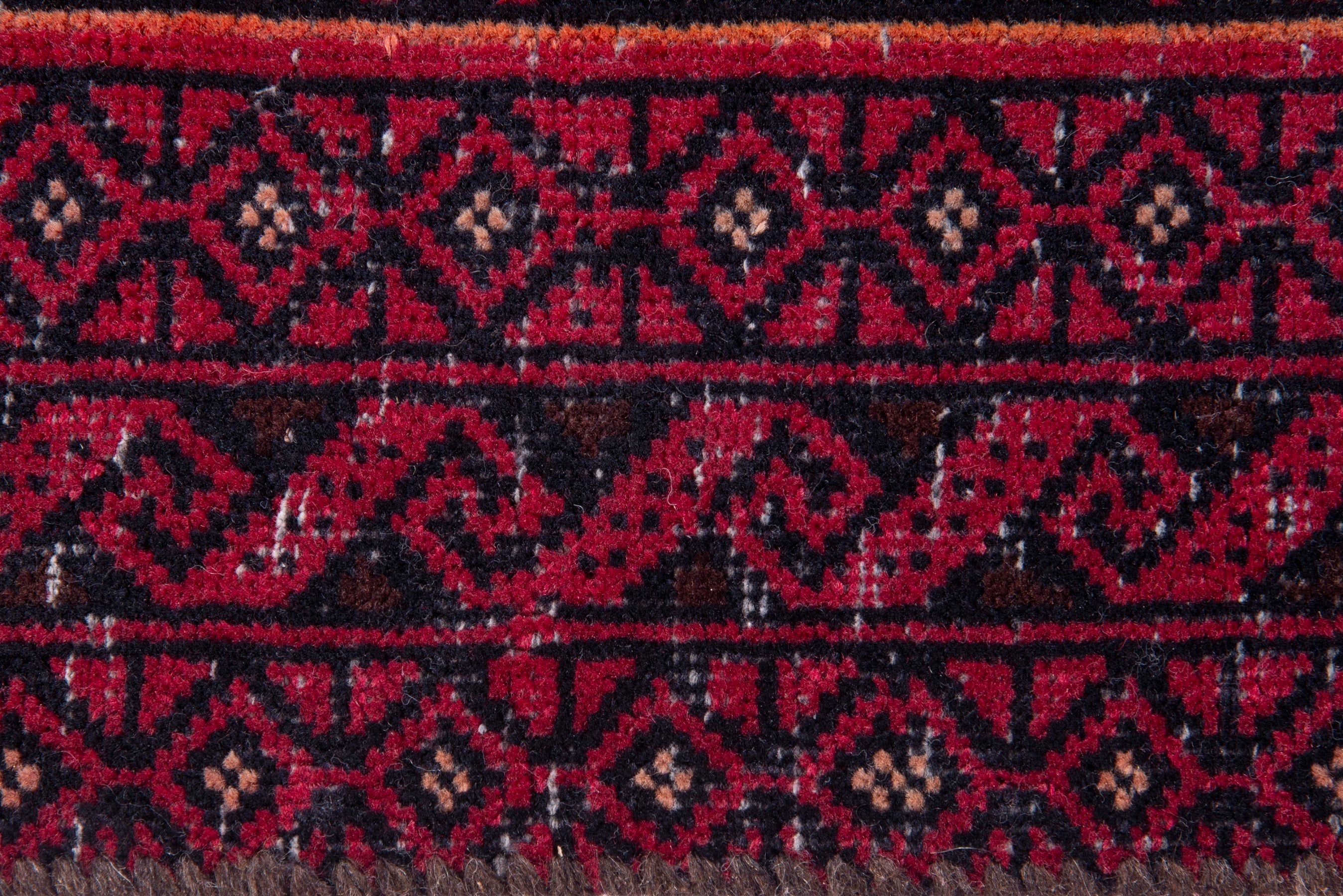 Persian Baluch runner rug in navy and burgundy, view 12 of 16