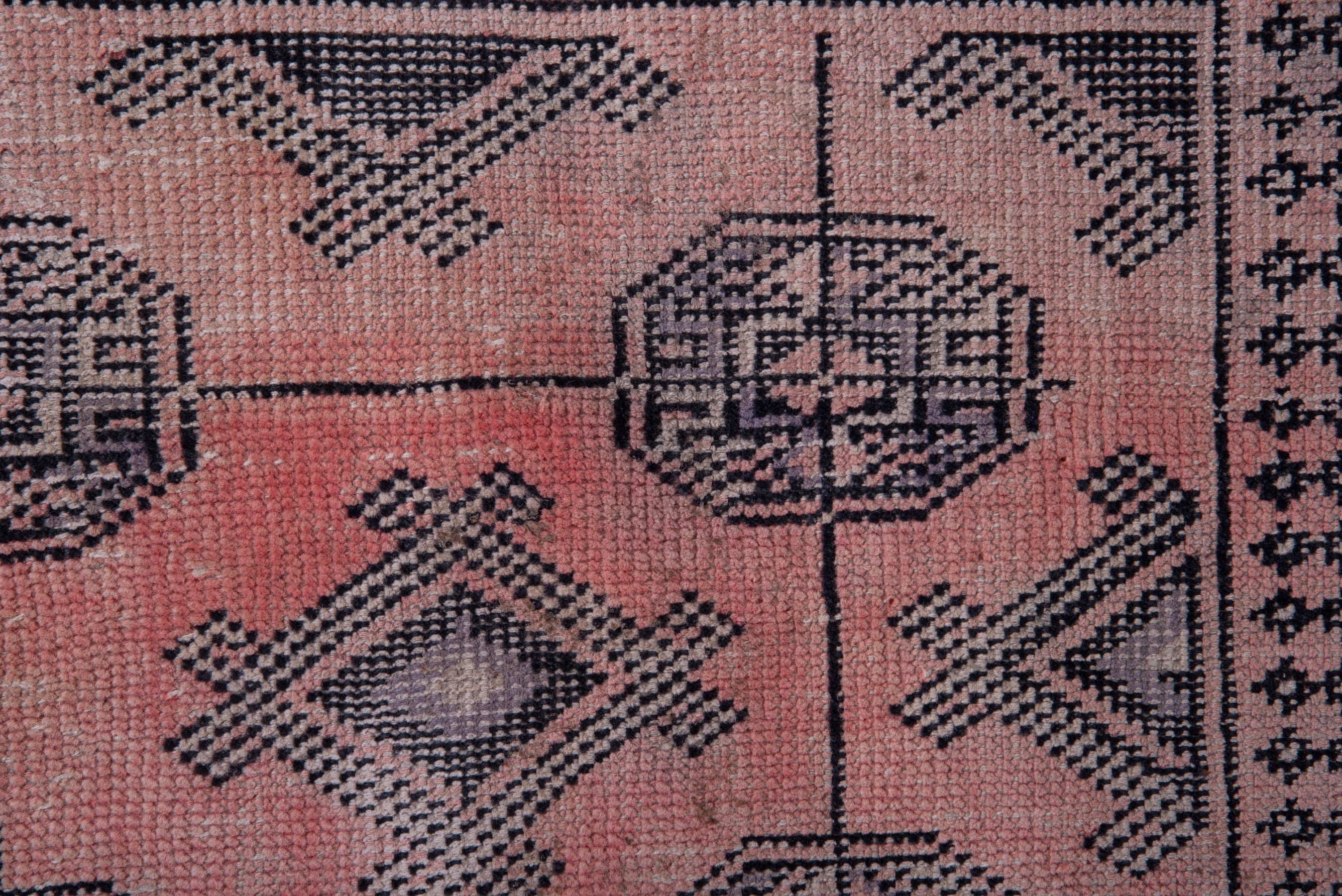 Persian Torkaman runner rug in terracotta and charcoal, view 10 of 17