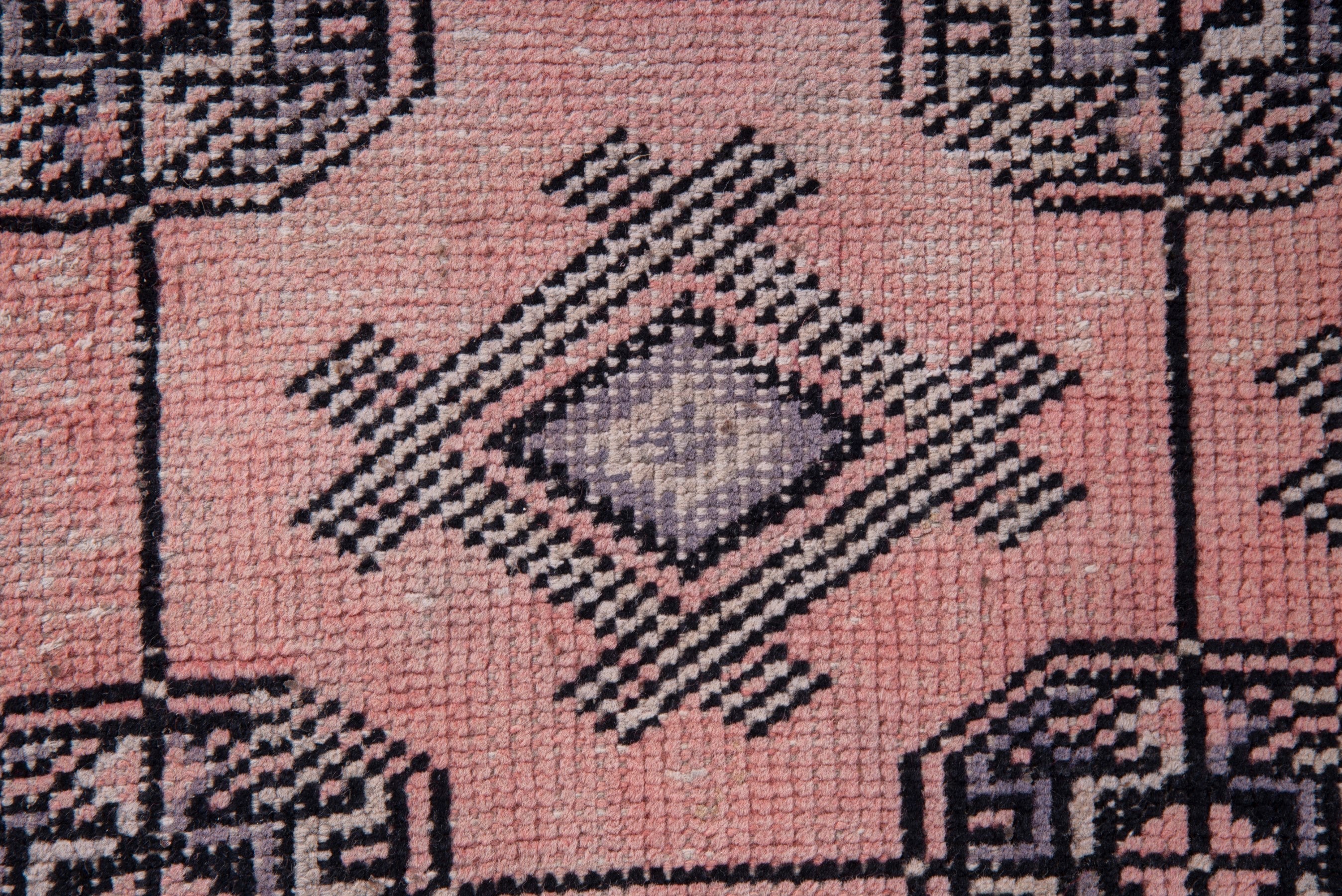 Persian Torkaman runner rug in terracotta and charcoal, view 12 of 17