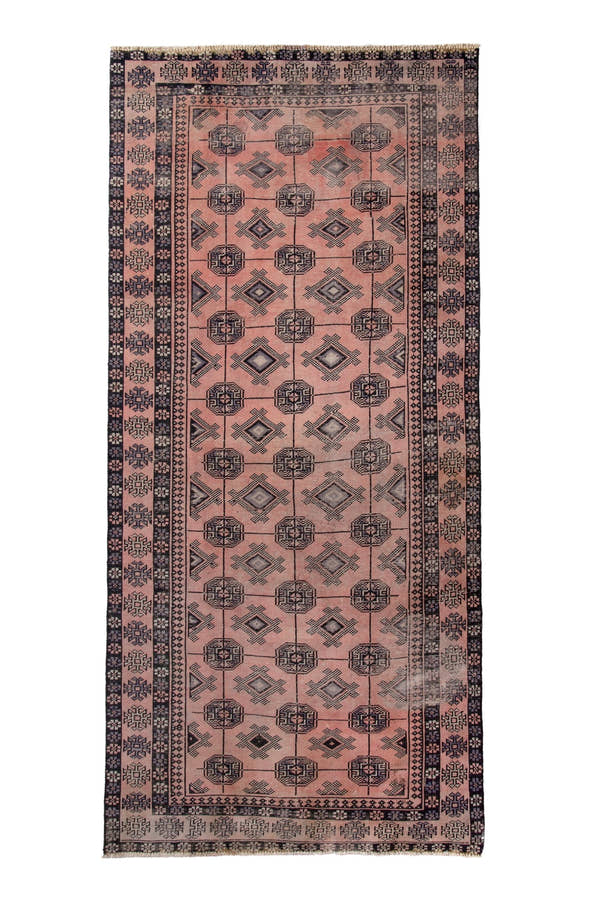 1083, Persian Torkaman Runner Rug