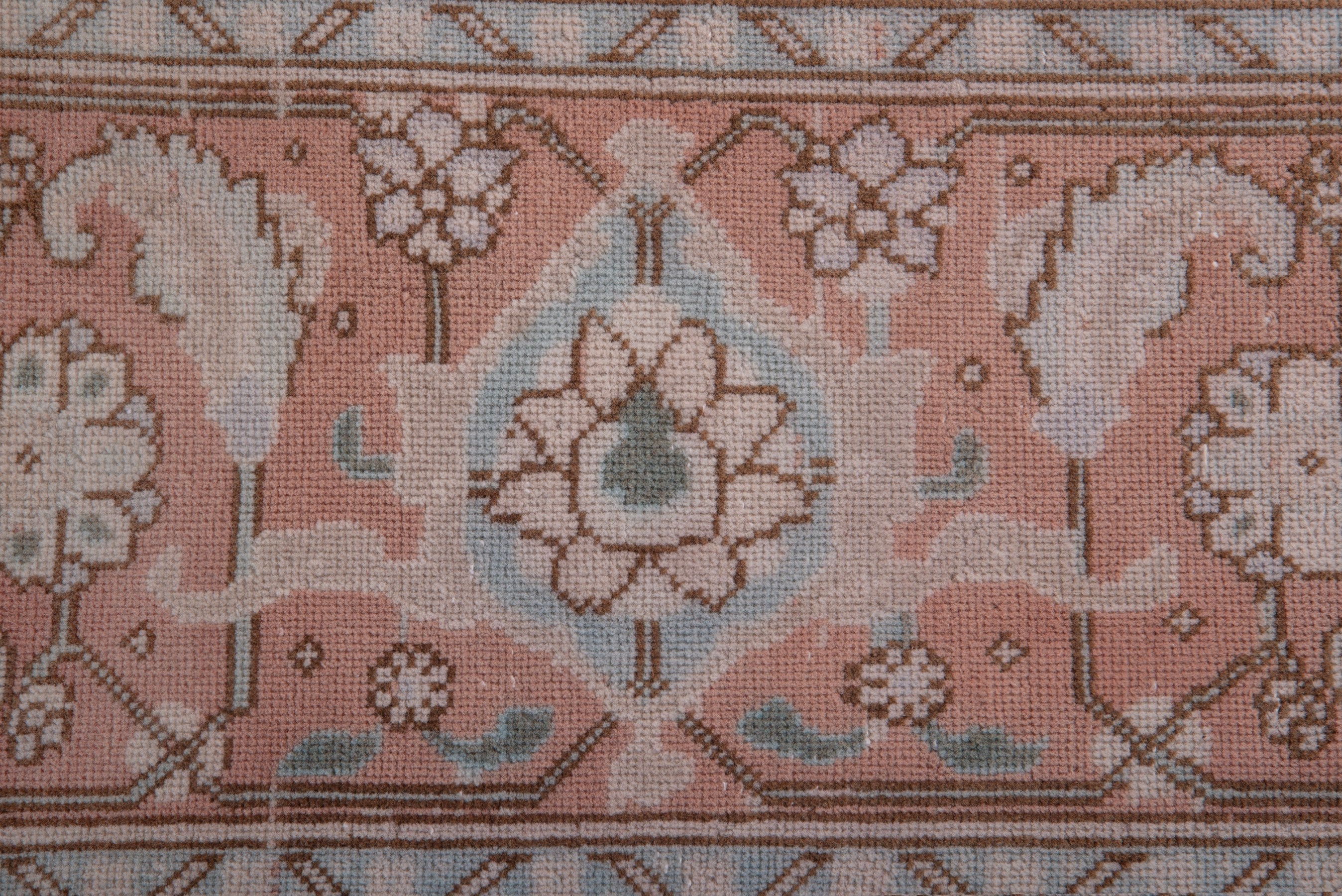 Persian Tabriz area rug in stone and terracotta, view 10 of 14