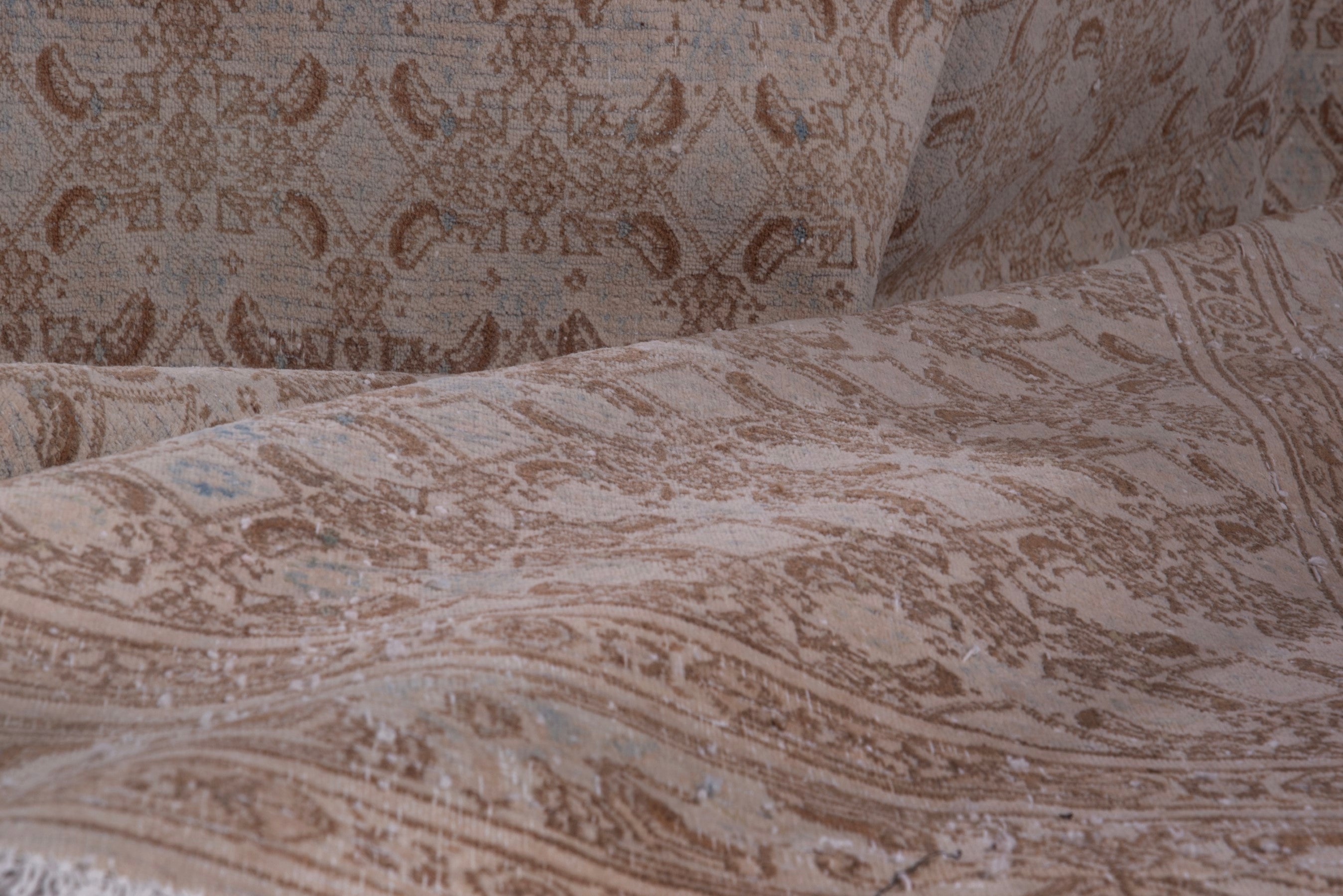 Persian Birjand oversized rug in terracotta and muted pink, view 16 of 17