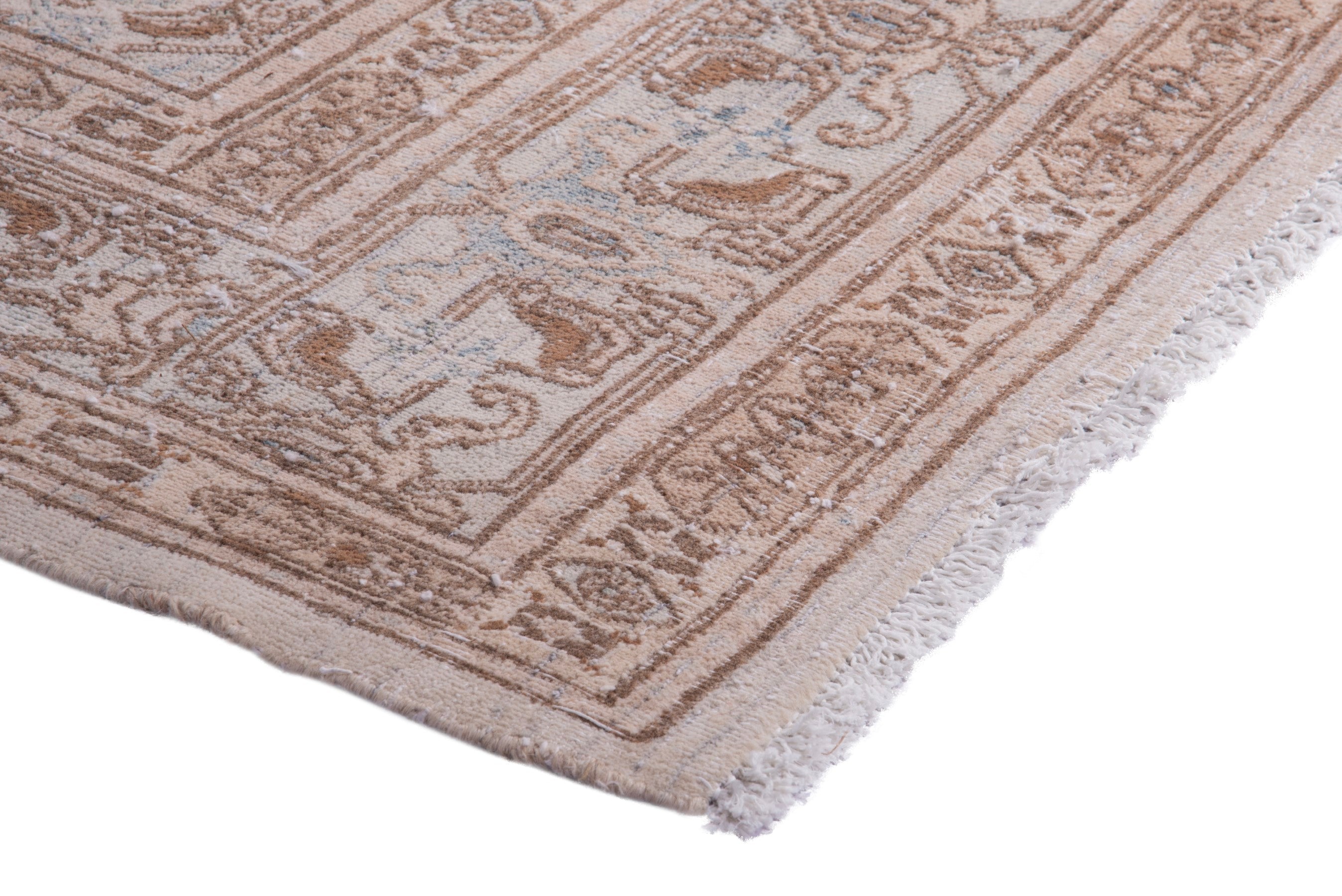 Persian Birjand oversized rug in terracotta and muted pink, view 4 of 17