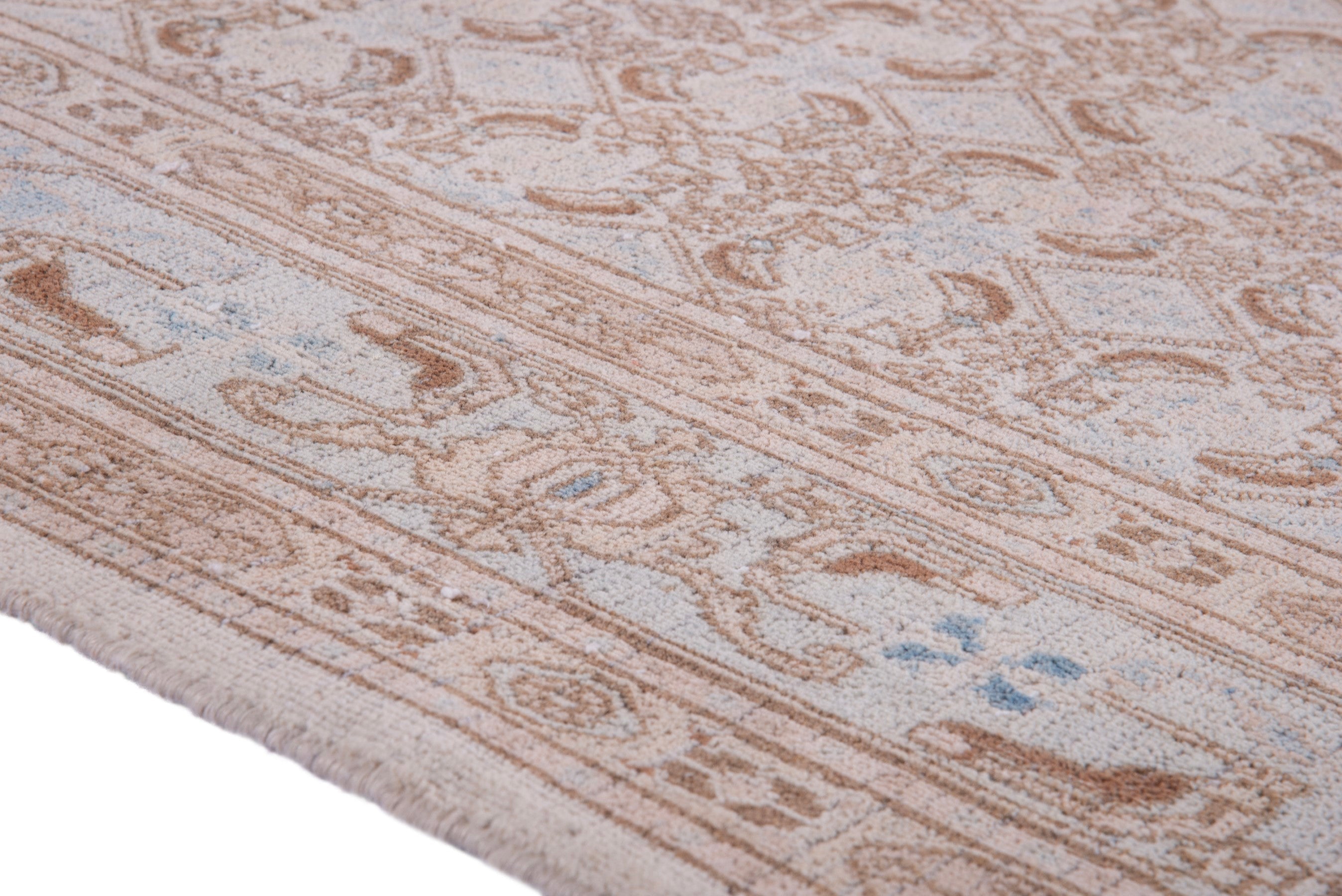 Persian Birjand oversized rug in terracotta and muted pink, view 8 of 17