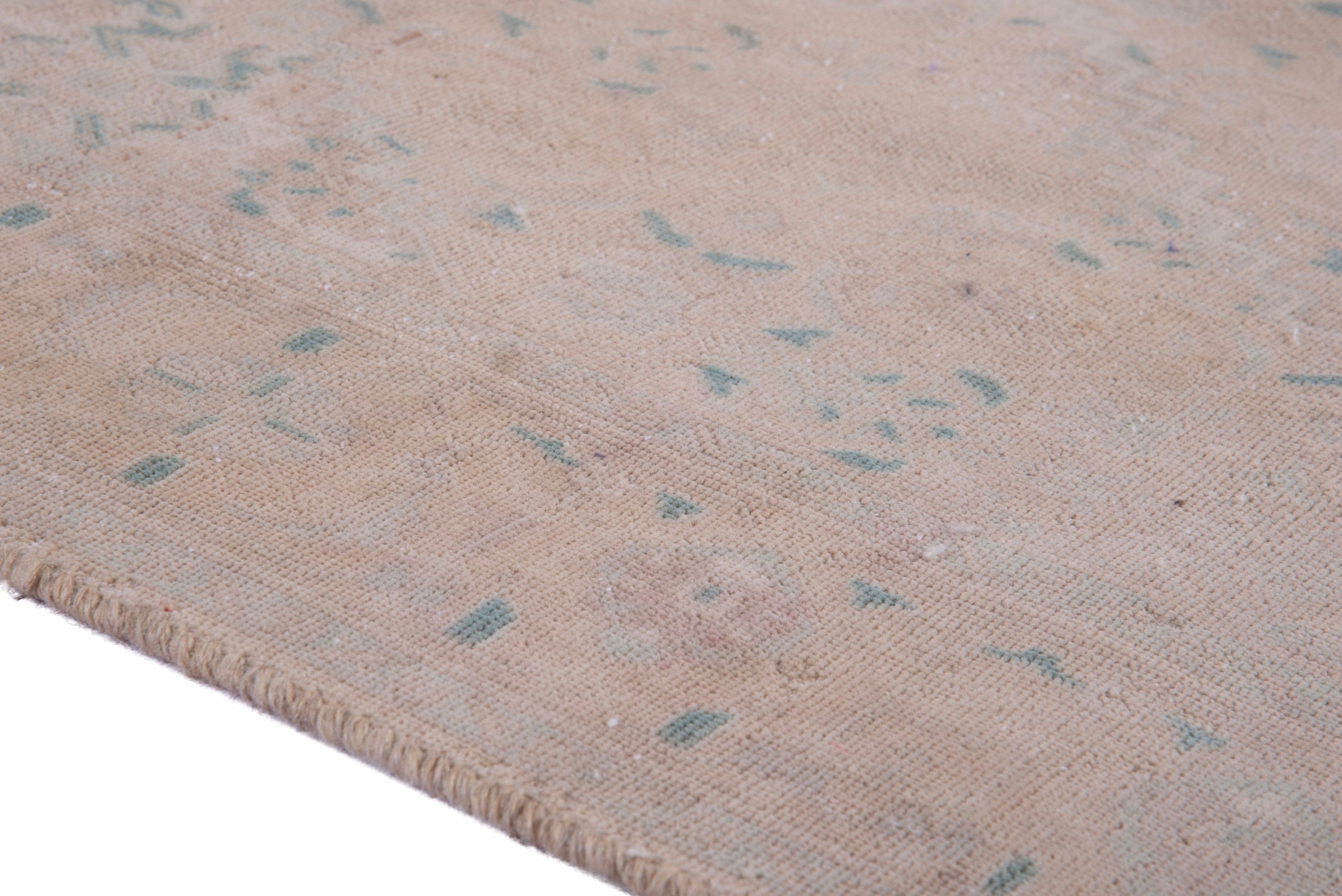 Persian Tabriz accent rug in tan and sage, view 7 of 14