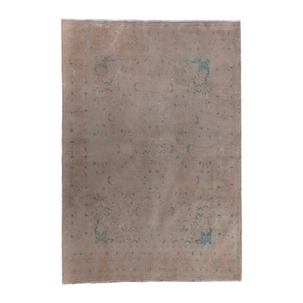 Persian Tabriz accent rug in tan and sage, 3'3" x 4'10"