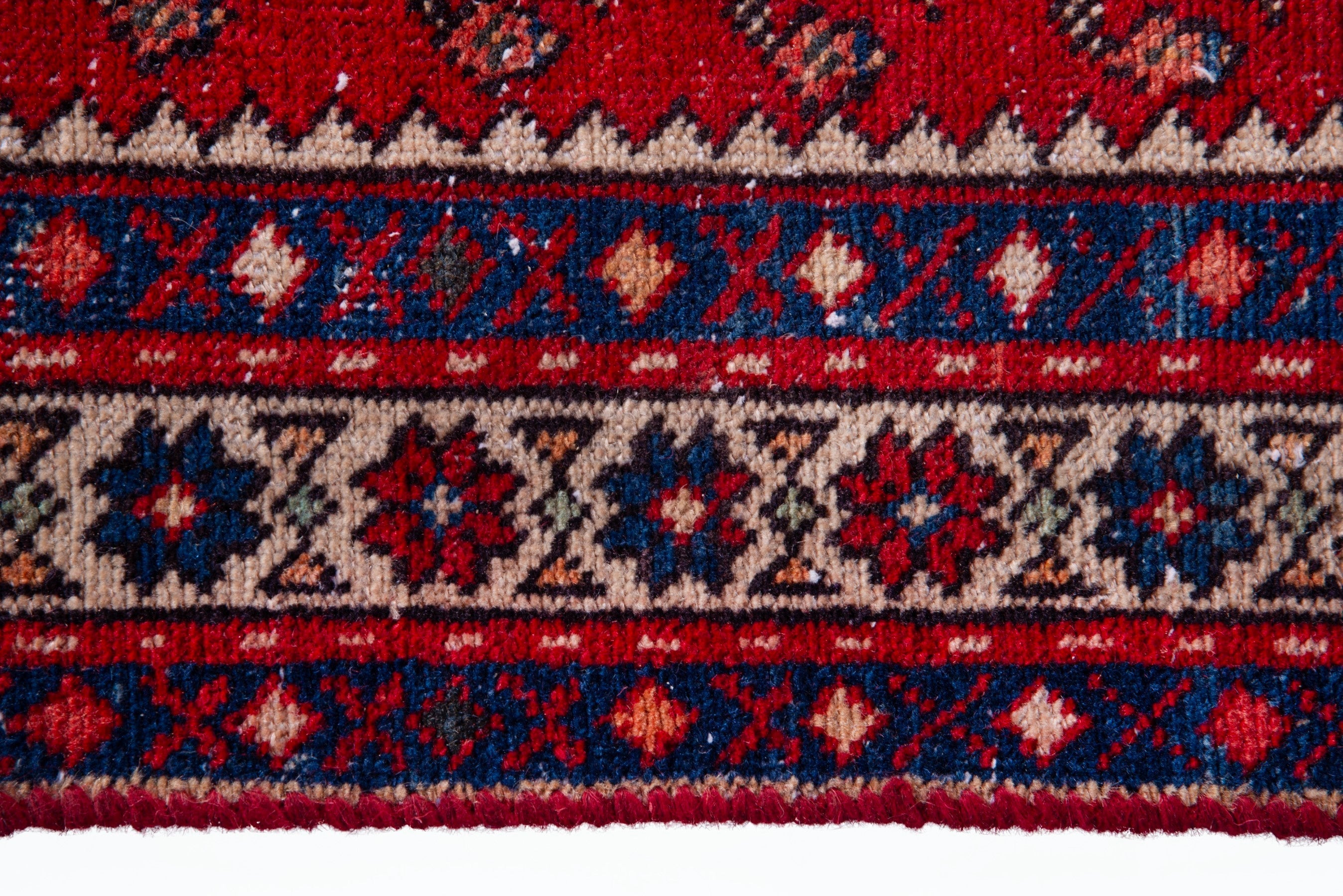 Persian Arak accent rug in deep red and burgundy, view 11 of 16