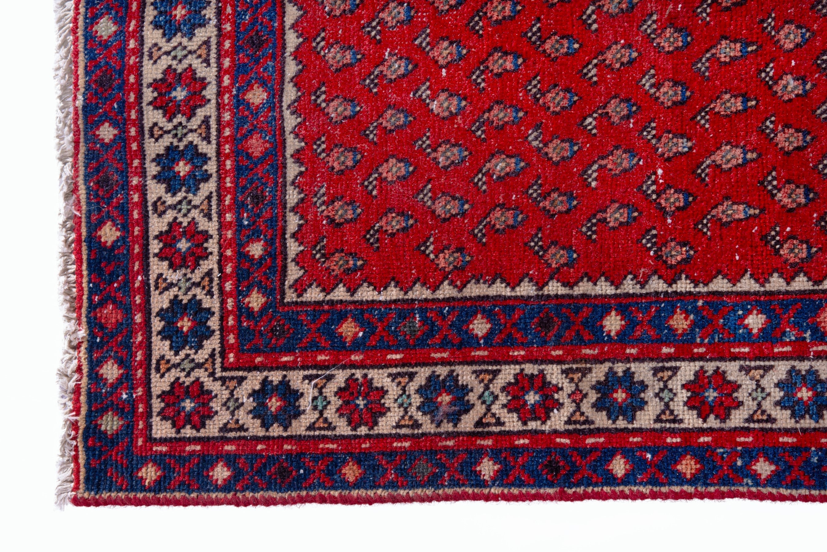 Persian Arak accent rug in deep red and burgundy, view 5 of 16