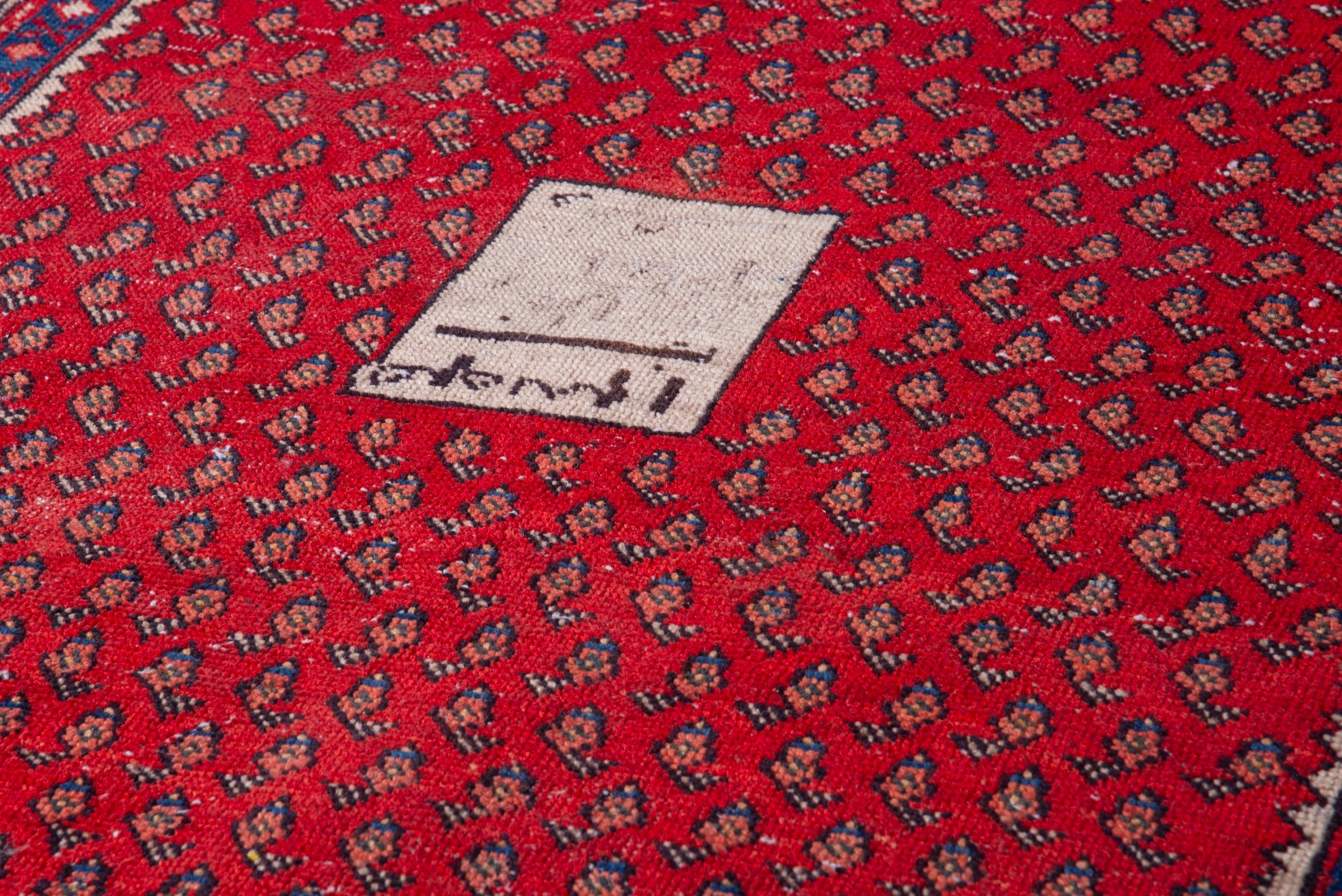 Persian Arak accent rug in deep red and burgundy, view 9 of 16