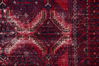 Turkish Anatolian area rug in burgundy and deep red, view 3 of 16