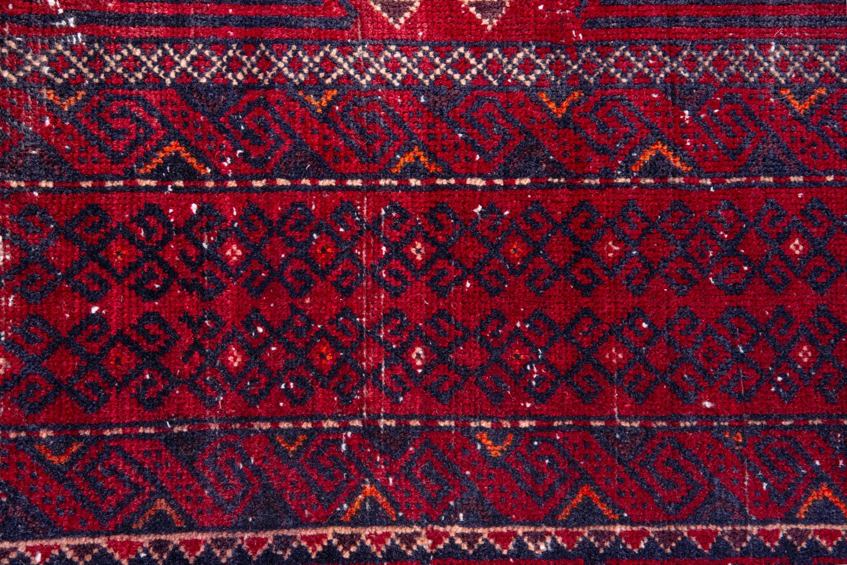 Persian area rug in burgundy and deep red, view 11 of 15