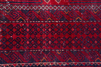 Turkish Anatolian area rug in burgundy and deep red, view 4 of 16
