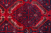 Turkish Anatolian area rug in burgundy and deep red, view 5 of 16