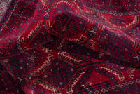 Turkish Anatolian area rug in burgundy and deep red, view 7 of 16