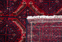 Turkish Anatolian area rug in burgundy and deep red, view 8 of 16