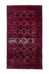 Turkish Anatolian area rug in burgundy and deep red, view 2 of 16