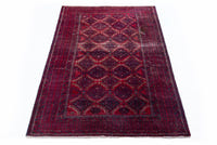 Turkish Anatolian area rug in burgundy and deep red, view 9 of 16