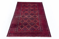 Turkish Anatolian area rug in burgundy and deep red, view 10 of 16