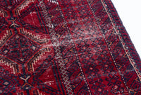 Turkish Anatolian area rug in burgundy and deep red, view 14 of 16