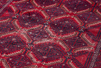 Turkish Anatolian area rug in burgundy and deep red, view 16 of 16