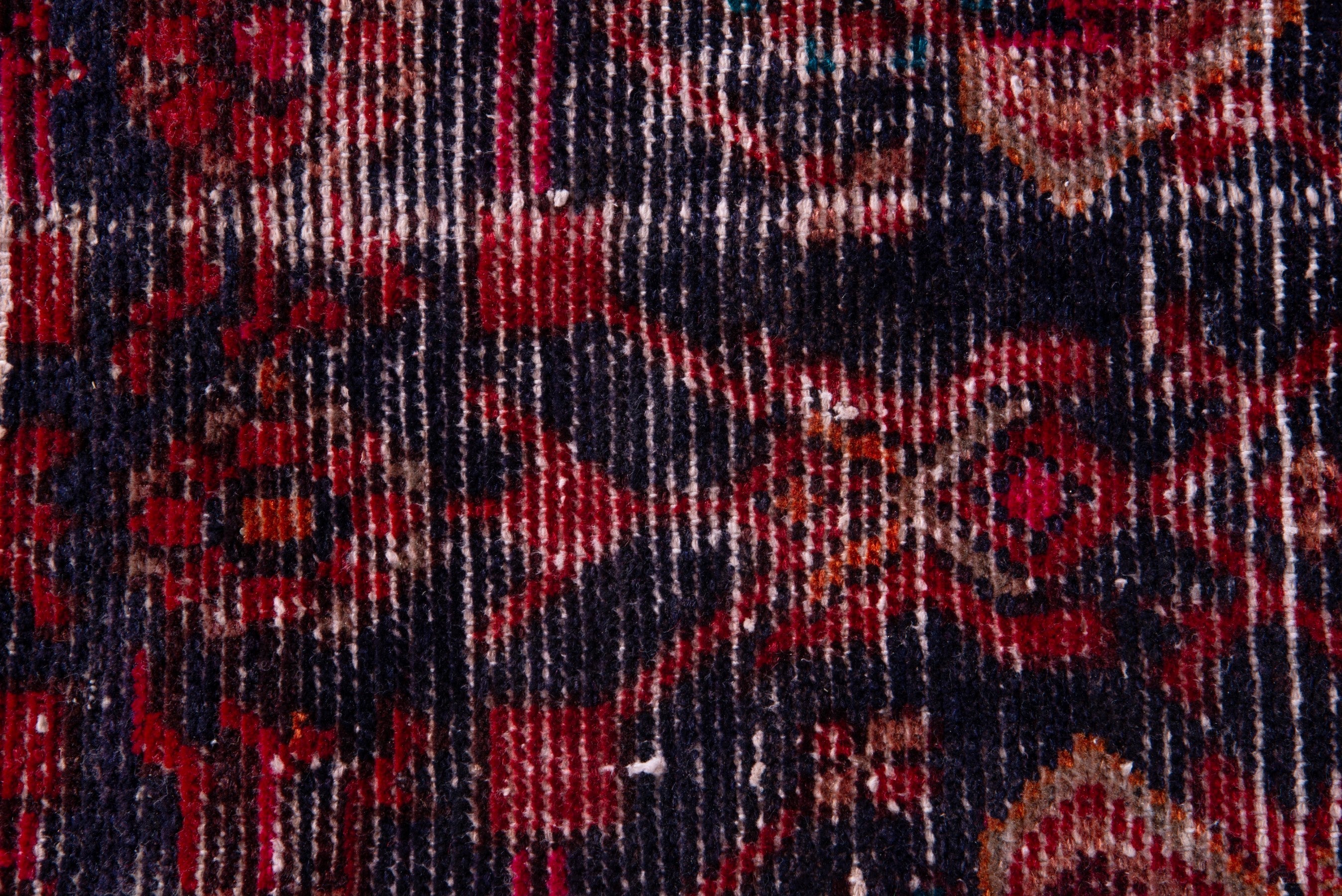 Persian Hamedan accent rug in burgundy and deep red, view 11 of 16