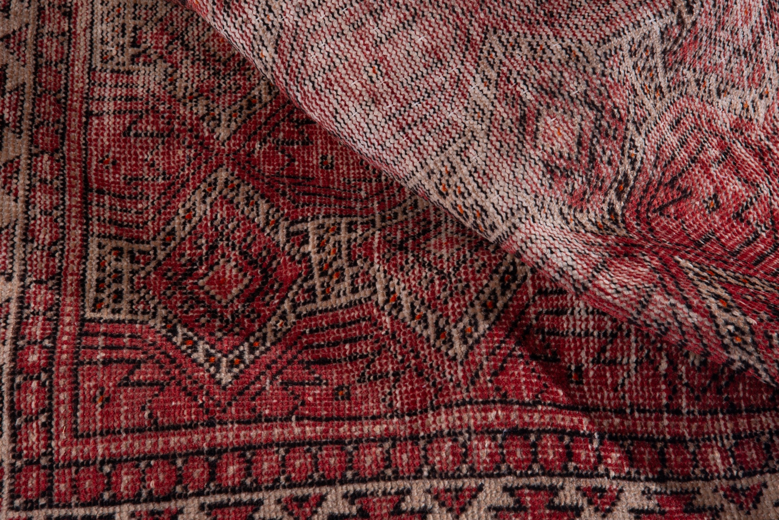 Persian Baluch accent rug in faded red and burgundy, view 14 of 16