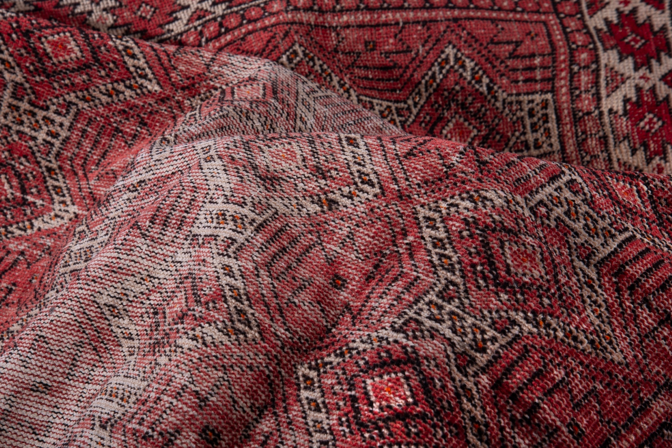 Persian Baluch accent rug in faded red and burgundy, view 15 of 16