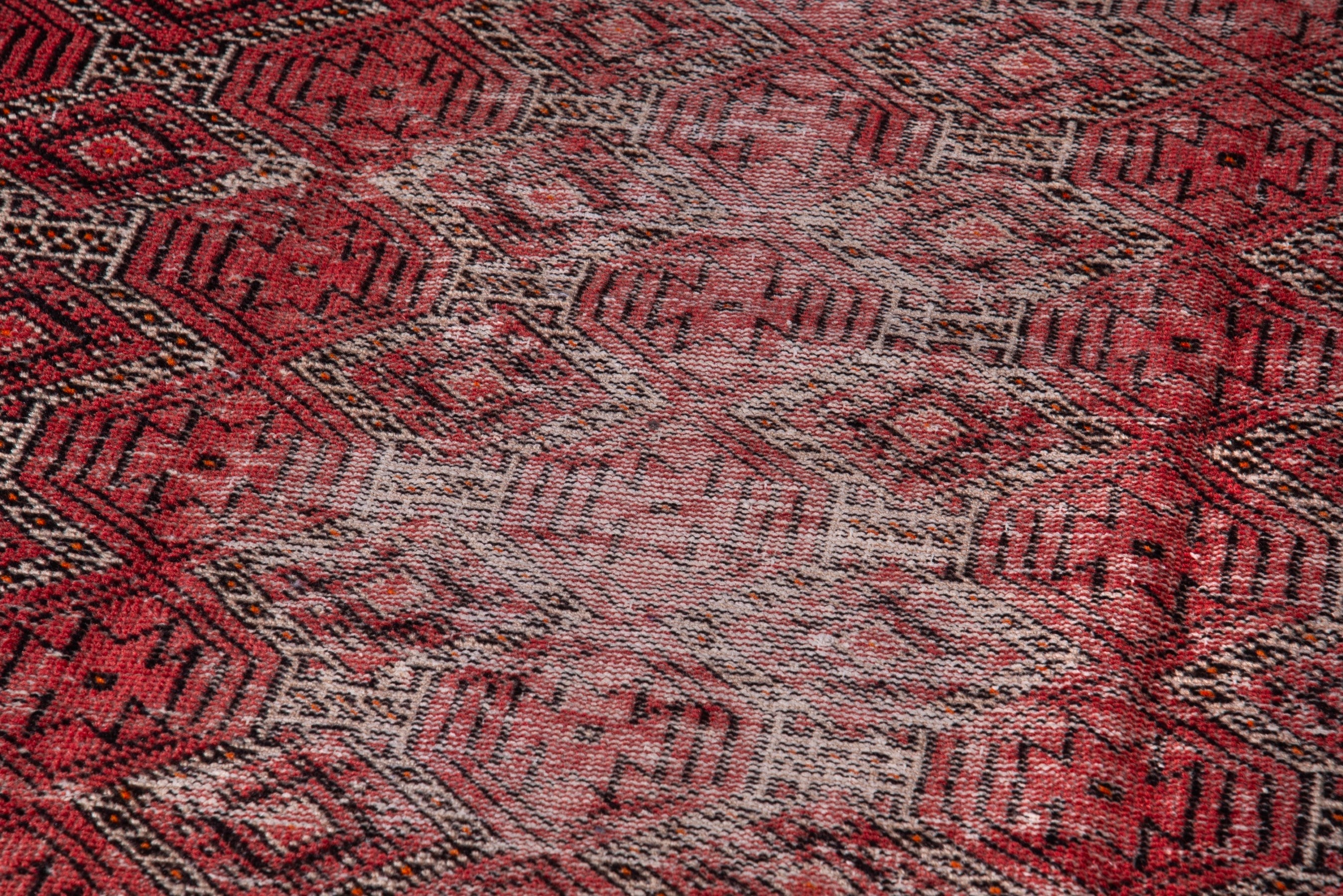 Persian Baluch accent rug in faded red and burgundy, view 9 of 16