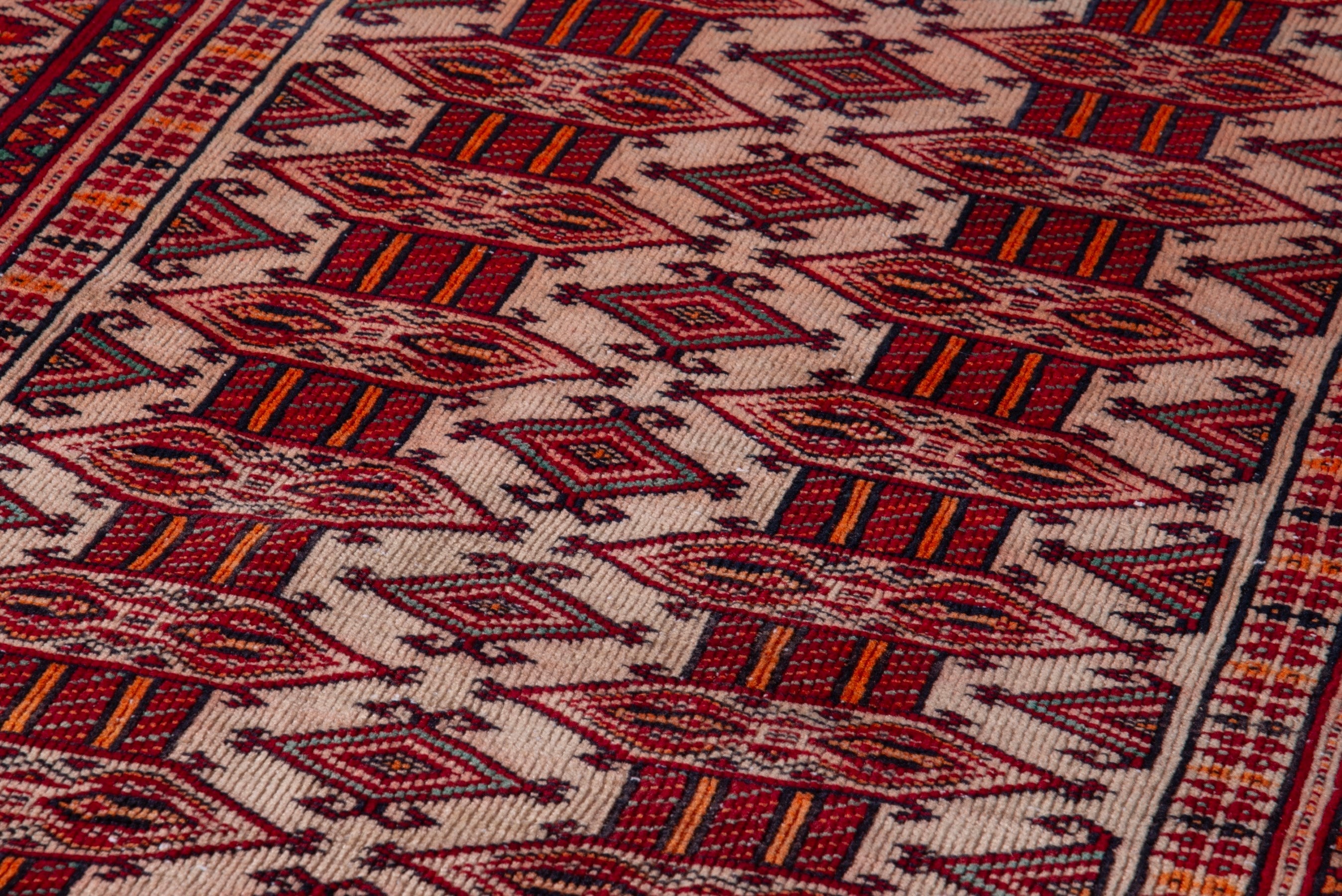 Persian Baluch accent rug in burgundy and cream, view 9 of 16